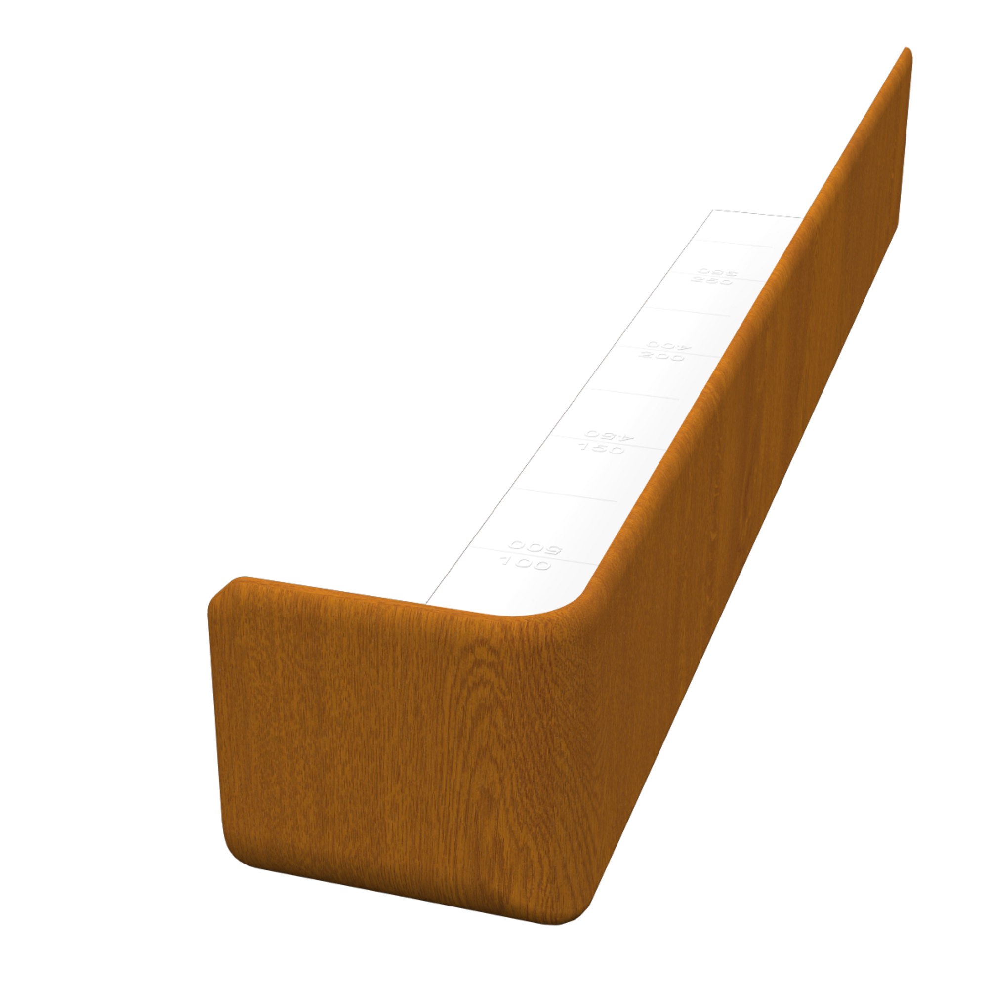 Esquinero exterior frontal 300 mm roble