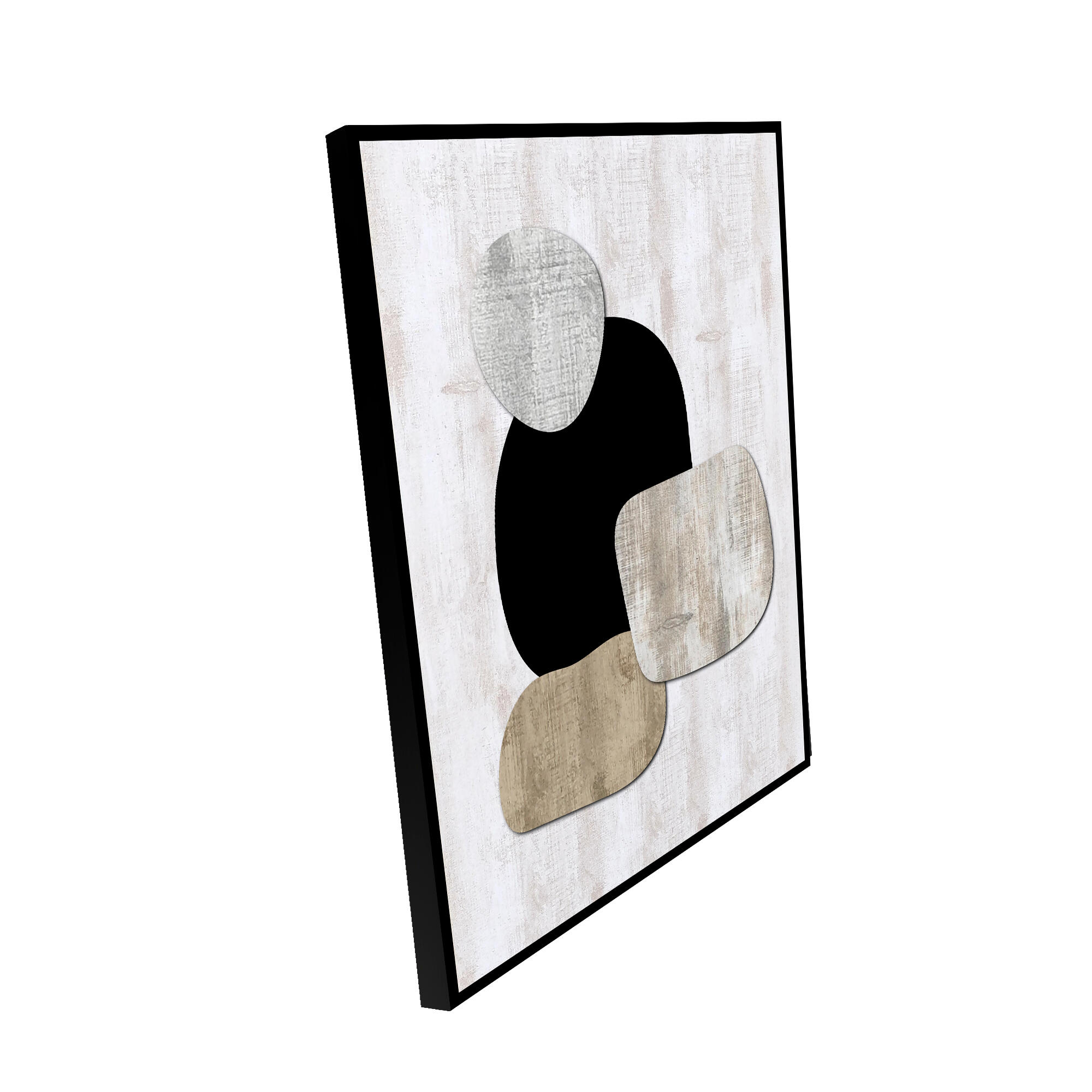 Quadro com moldura Deco Line Abstrato 1 40x50 cm preto - 8