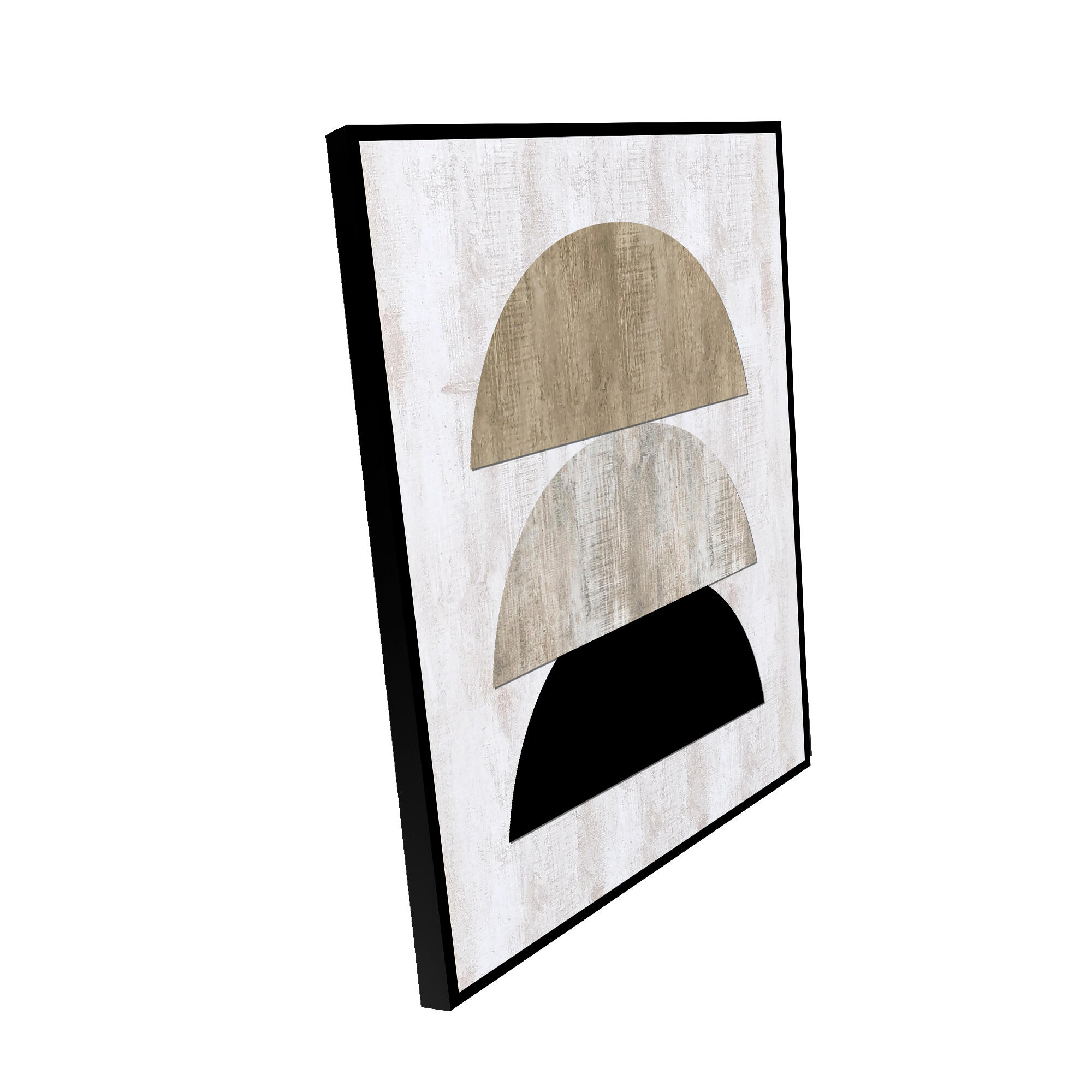 Pintura impresa sin marco Abstracto rectangular de 40 x 50 cm. MDF Semicirculos multicolor - 6