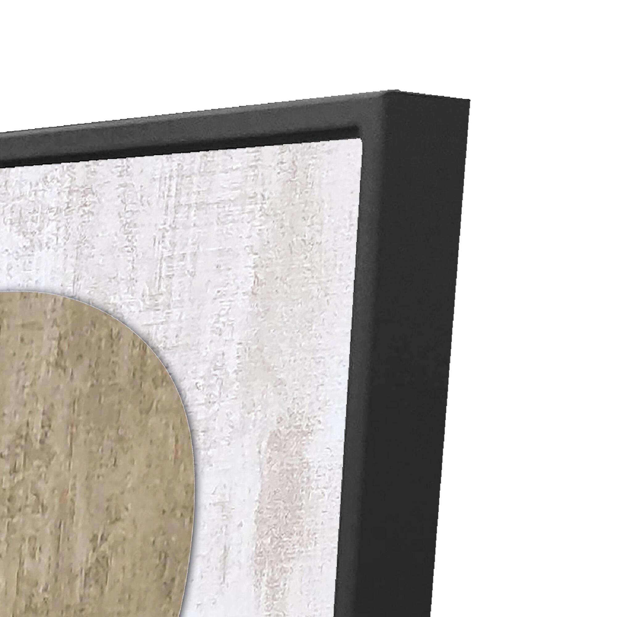 Quadro com moldura Deco Line Folhas redondas 40x50 cm preto - 8