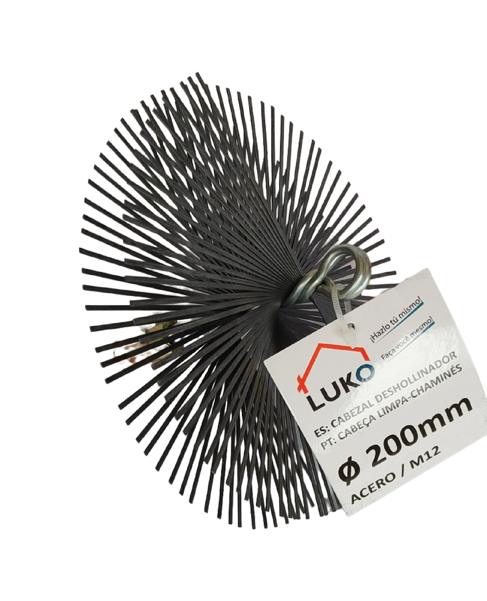 Cabezal de deshollinador de acero Luko de 200mm de diámetro - 3