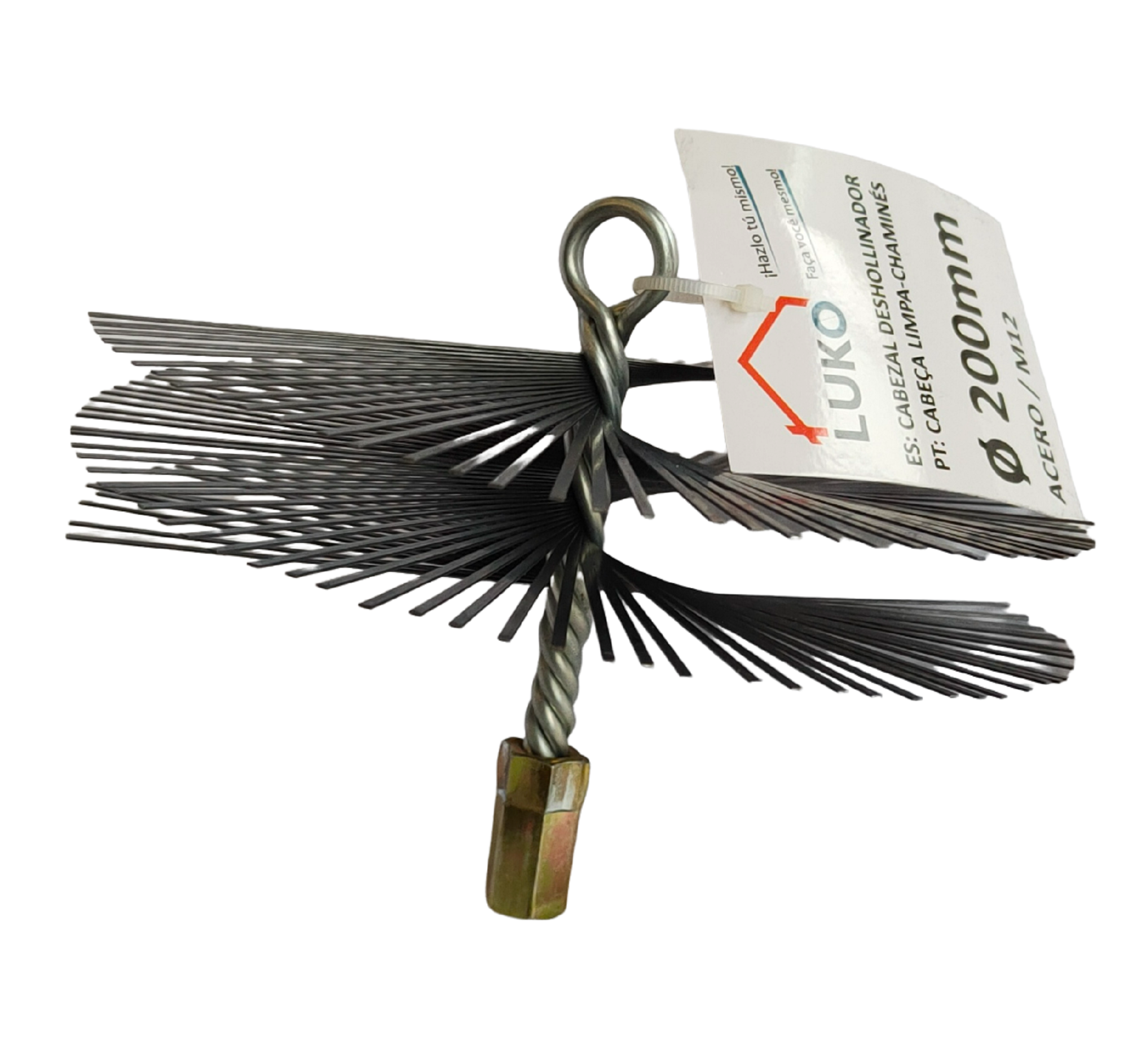 Cabezal de deshollinador de acero Luko de 200mm de diámetro - 2