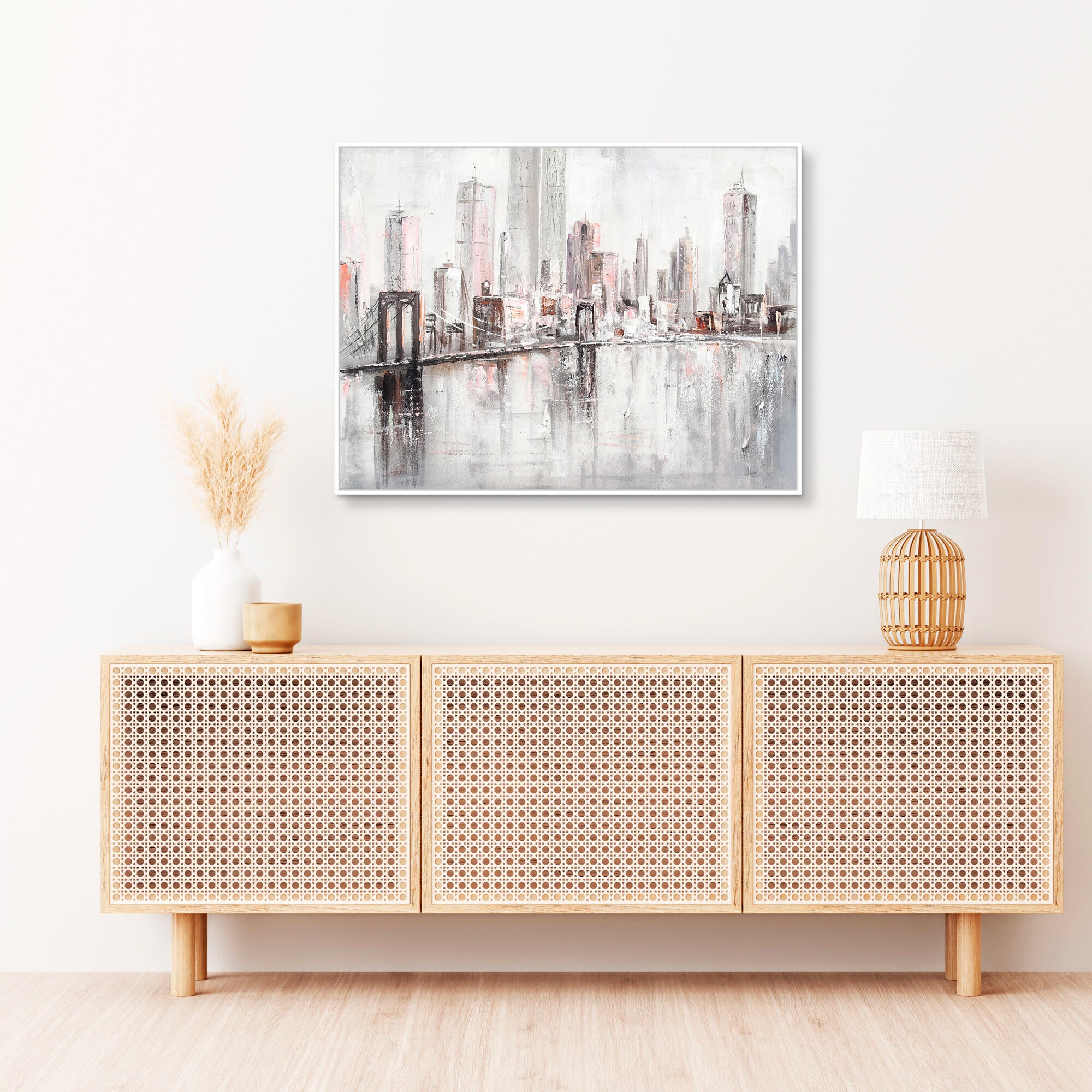 Pintura original cotton blanco brooklyn 60x80 cm