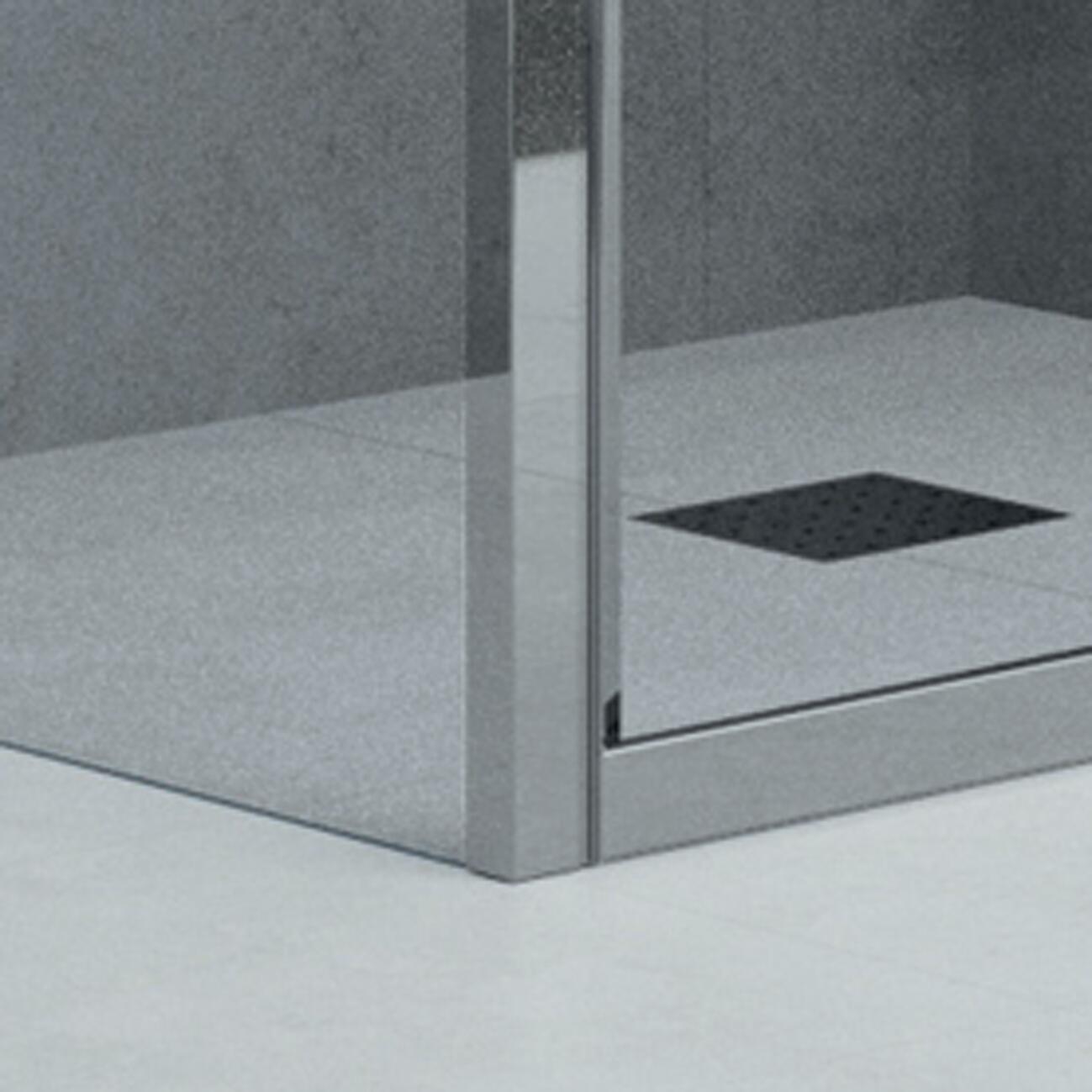 Porta doccia L 72 cm x H 190 cm per nicchia in vetro trasparente SP. 6 mm, profilo lucido cromo, serie Elyt - 5
