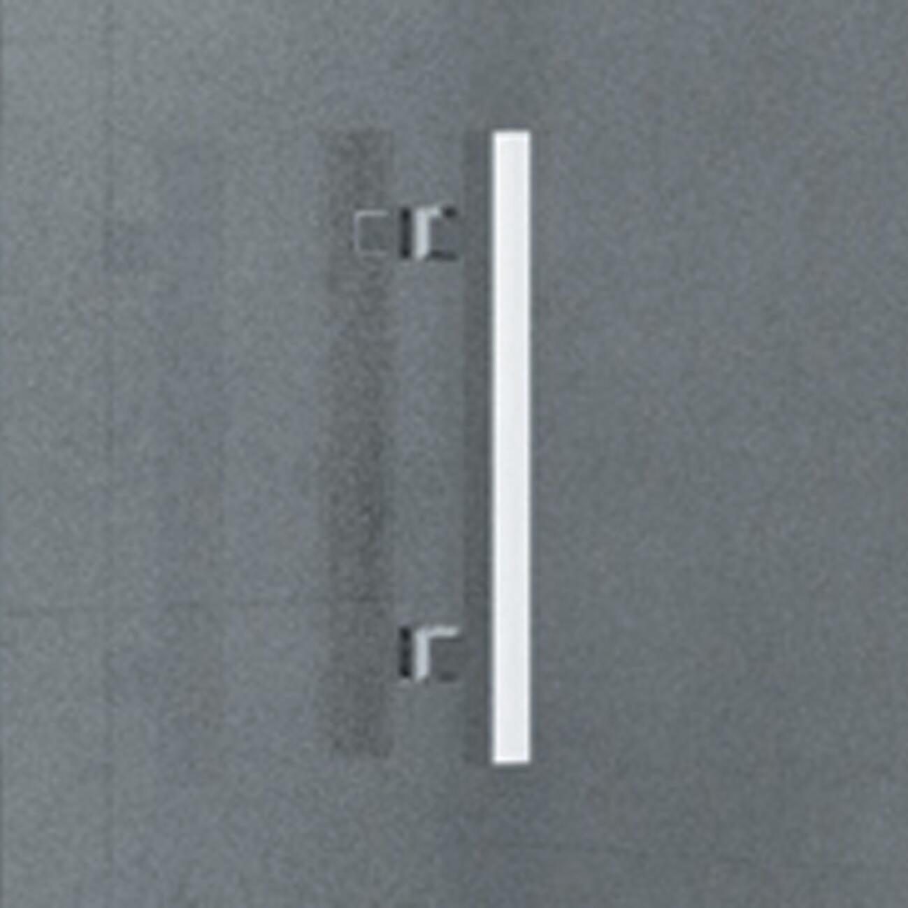 Porta doccia L 72 cm x H 190 cm per nicchia in vetro trasparente SP. 6 mm, profilo lucido cromo, serie Elyt - 3