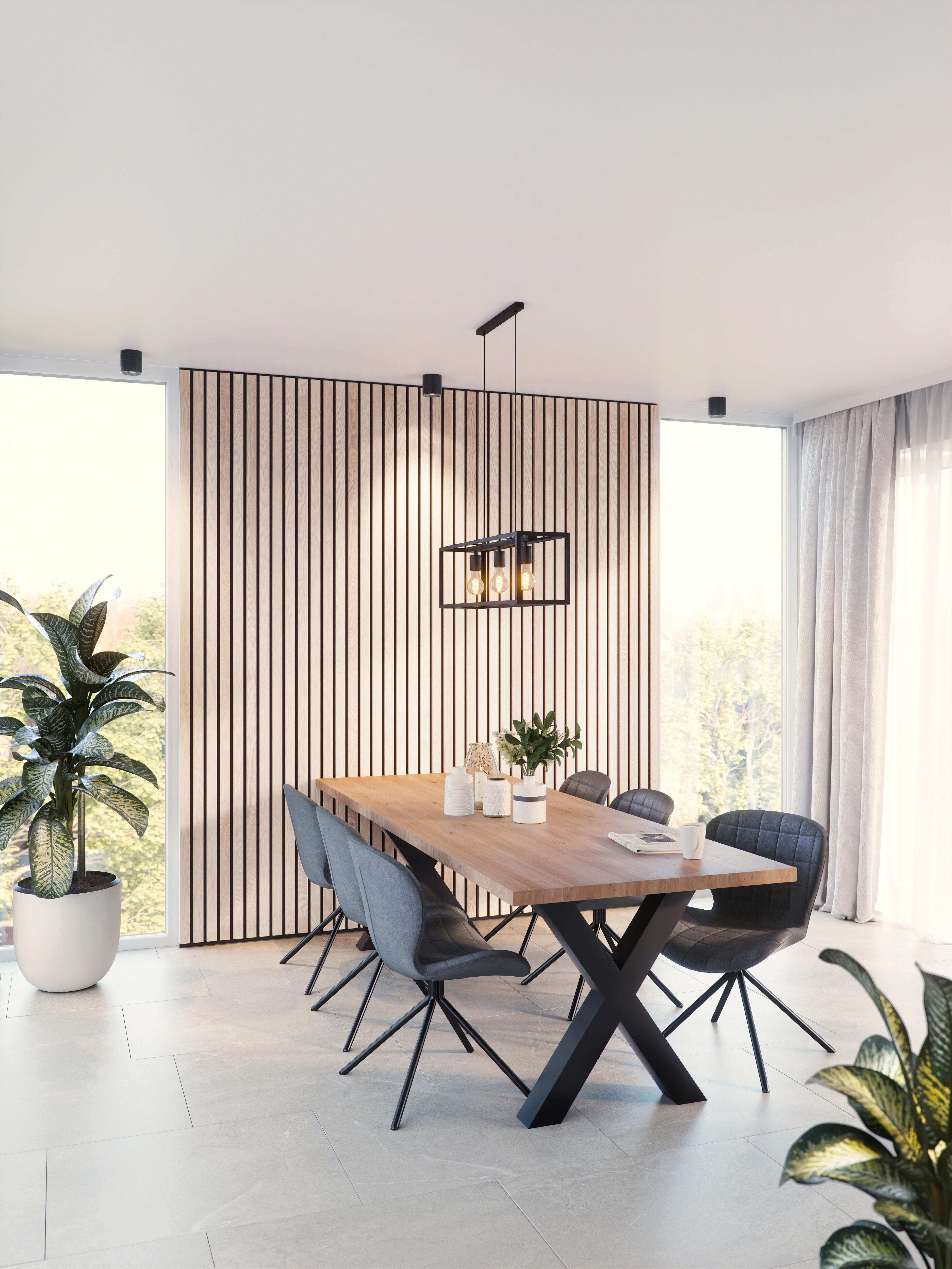 Revestimiento de pared palilleria cando liston color roble 260x4.5 cm