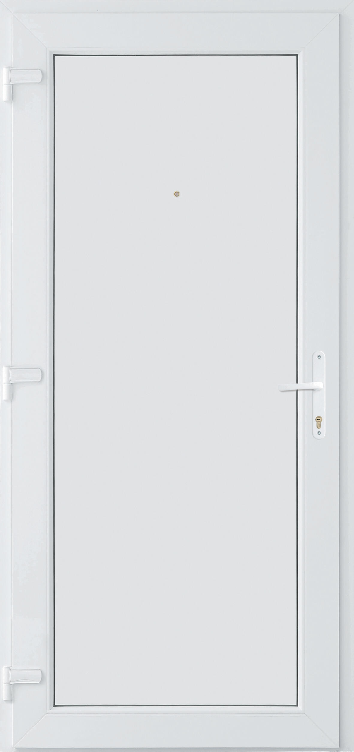 Puerta de entrada serie Basic pvc Sevilla diseño liso color blanco apertura derecha 208x98cm - 15