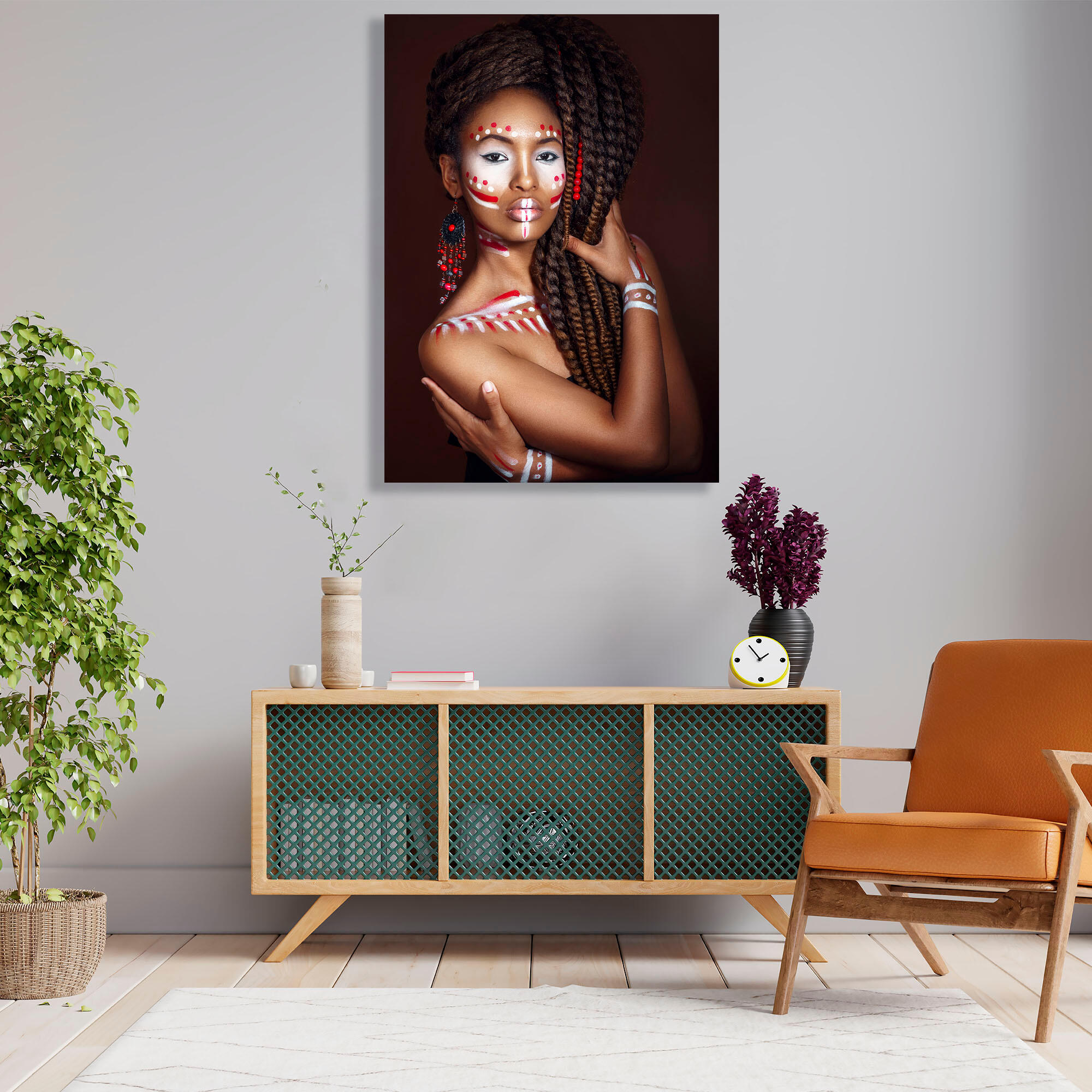 Visario 5104 Stampa Su Tela XXL Con Immagine Africana – 120 X 80 Cm – Già Incorniciata Su Telaio In Legno – Pronta Da Appendere