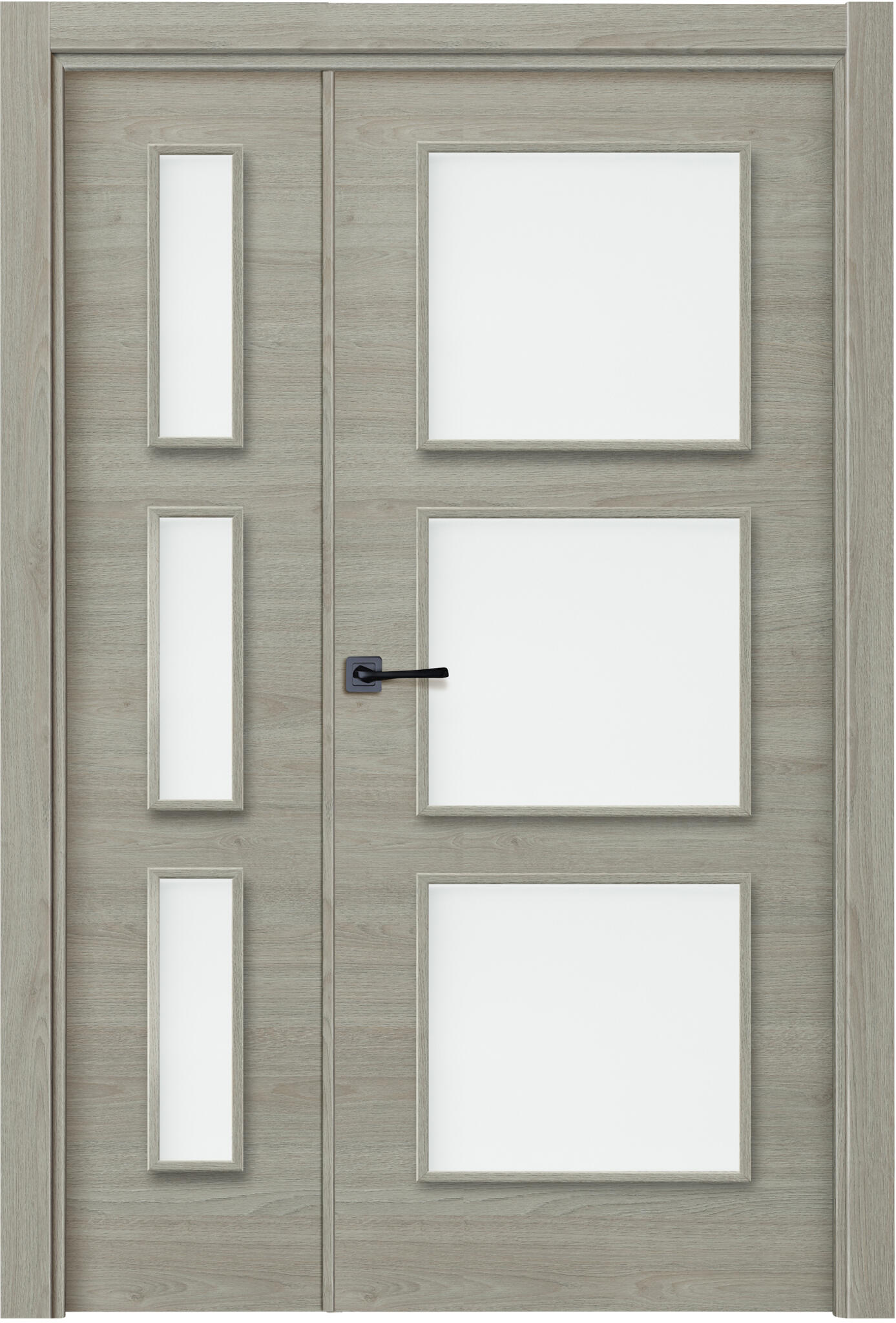 Puerta interior abatible oslo vila roble line plus apertura dcha cristal 105cm