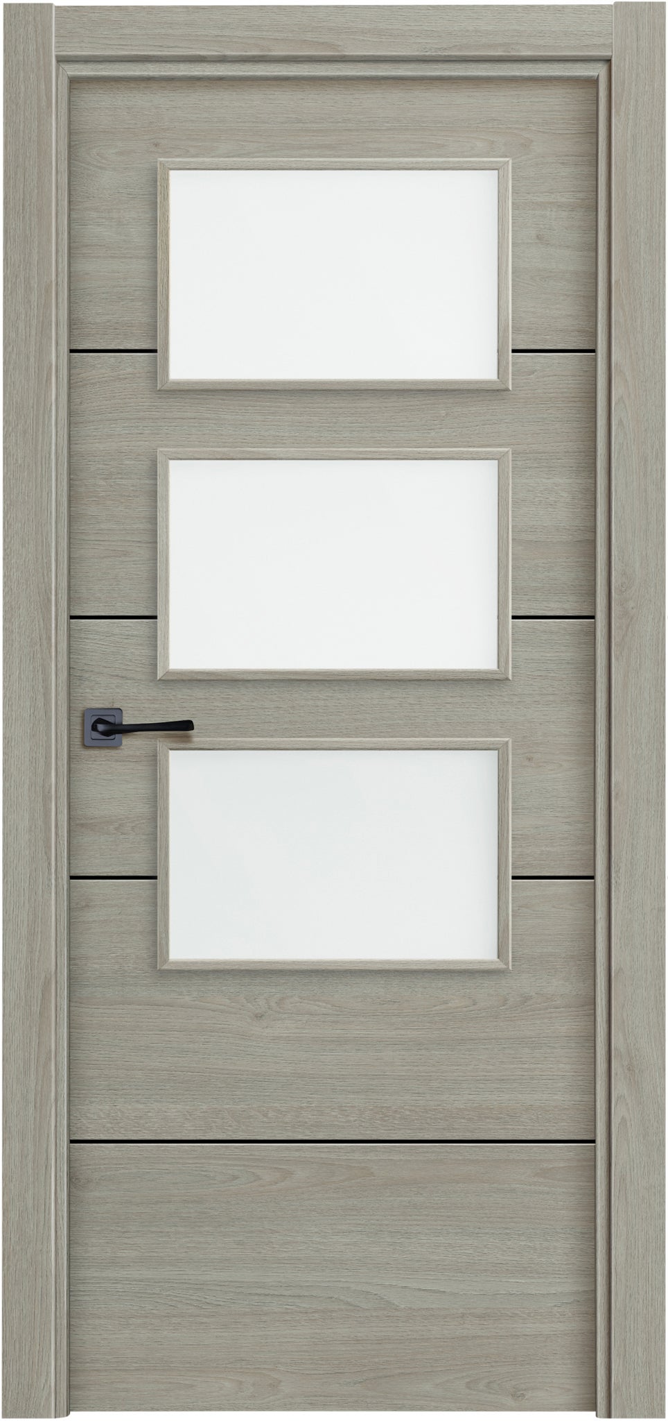 Puerta interior abatible berna vila roble line plus apertura dcha cristal 82.5cm