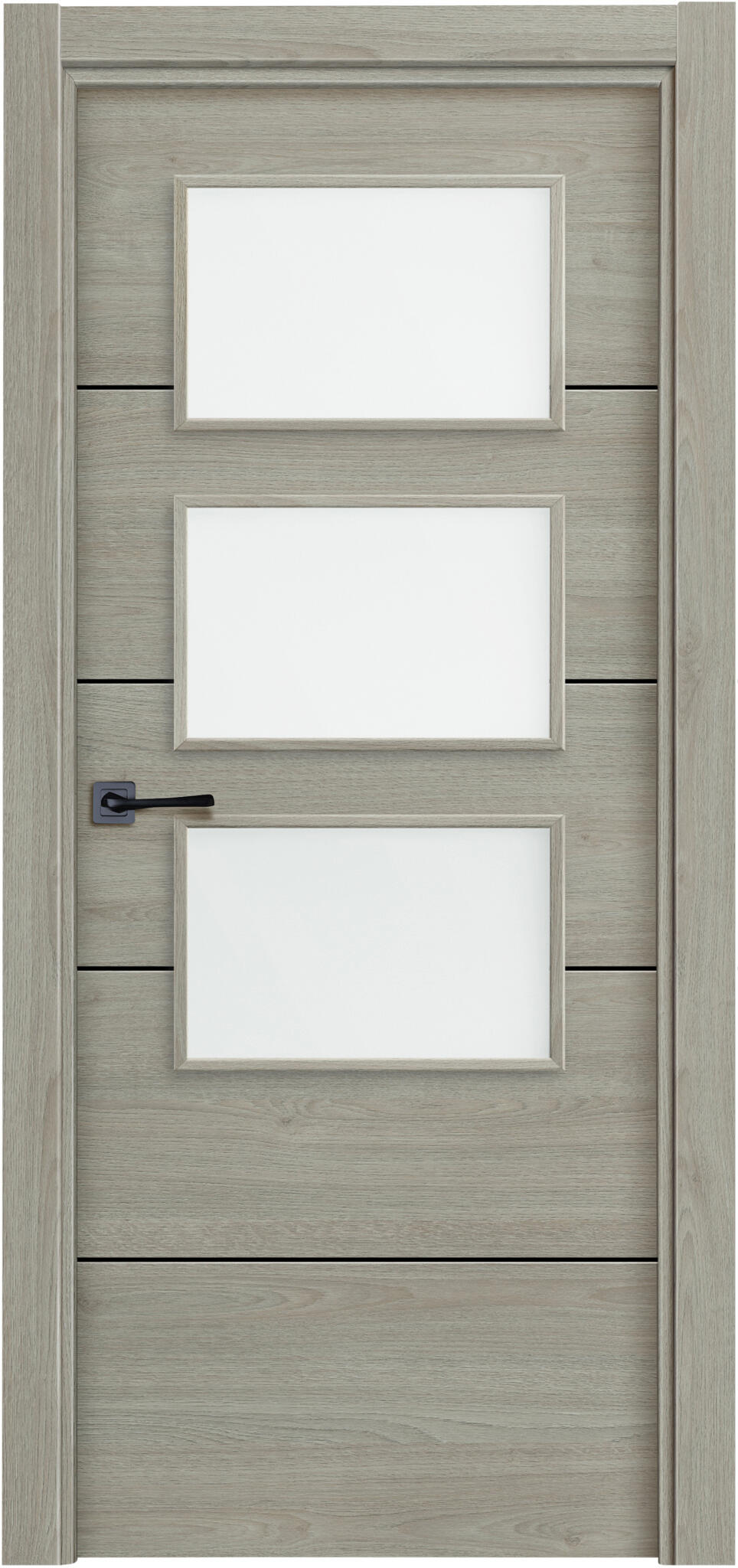 Puerta interior abatible berna vila roble line plus apertura dcha cristal 92.5cm