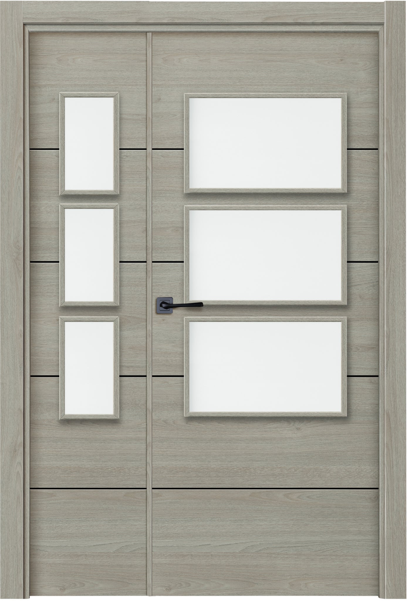 Puerta interior abatible berna vila roble line plus apertura dcha cristal 105cm
