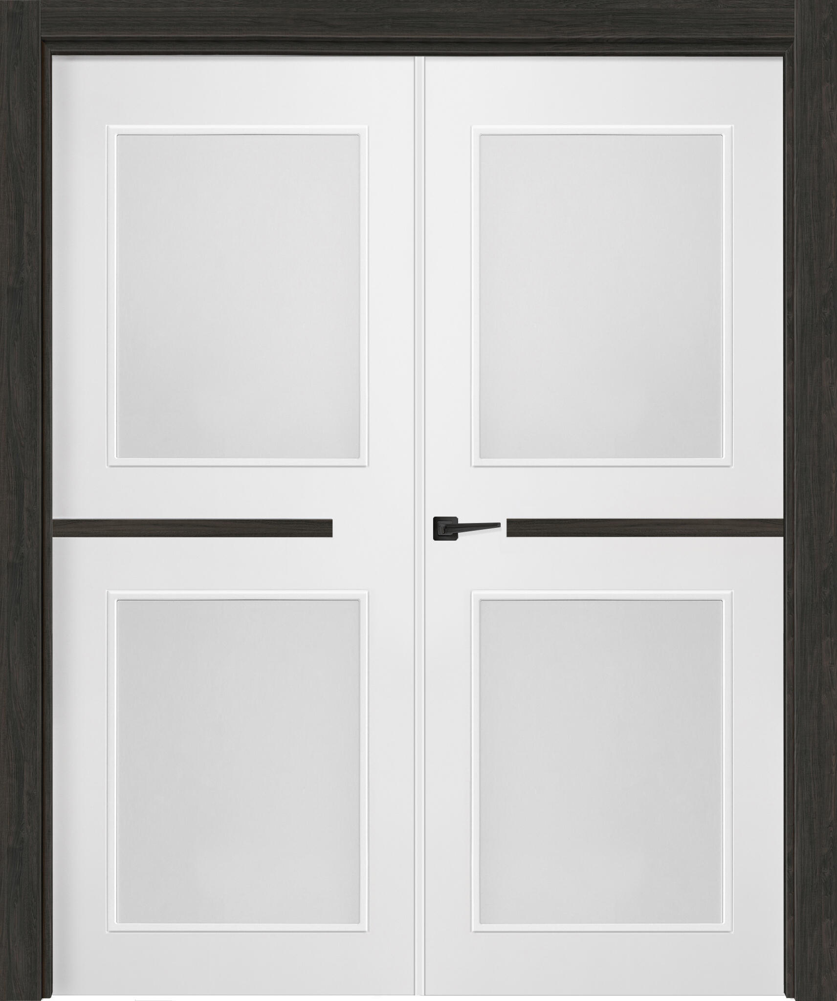 Puerta interior abatible denver c-carbon blanco line derecha cristal 11x 125