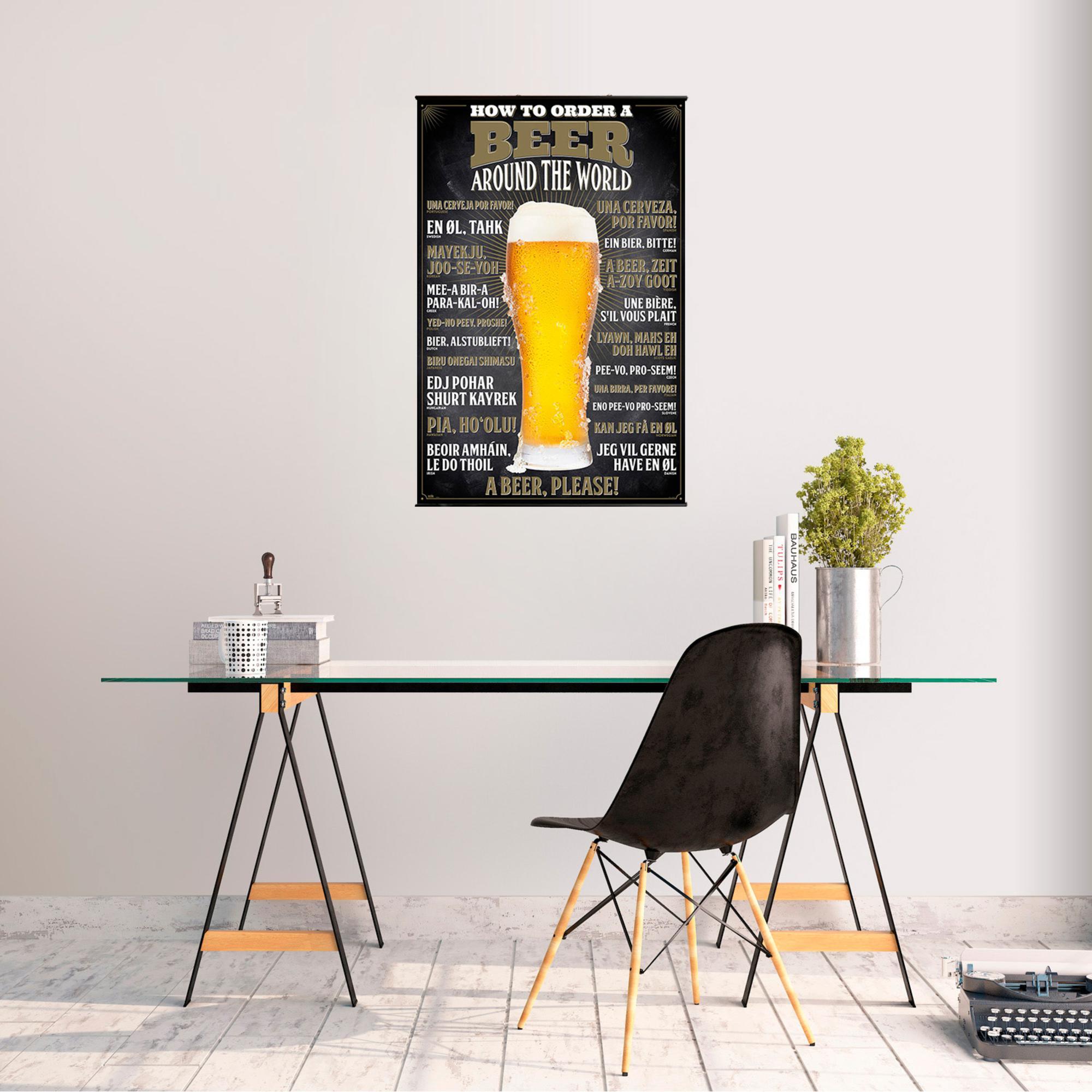 Pack colgador + poster beer 91.5 x 61 cm