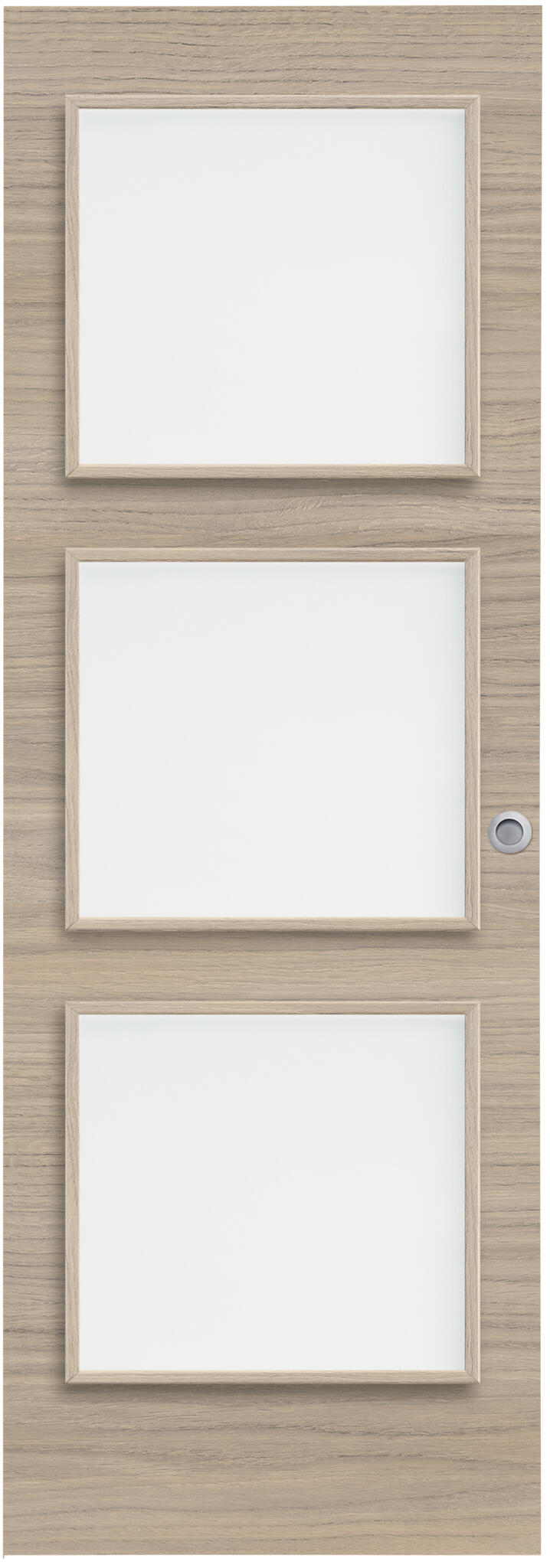 Pack puerta de interior corredera con cristal incluido maciza line oslo loft roble acabado laminado anchura 92,5cm +guia corredera