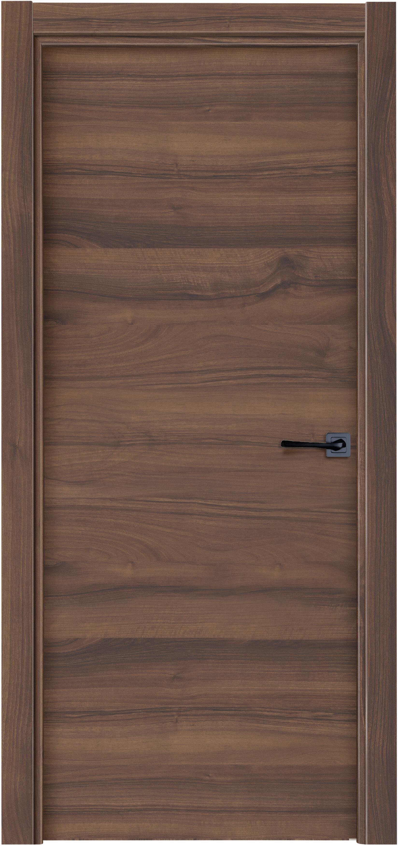 Puerta de interior abatible ciega maciza acabado laminado line plus oslo usa nogal apertura izquierda cerco de 7x3 anchura 82.5 cm