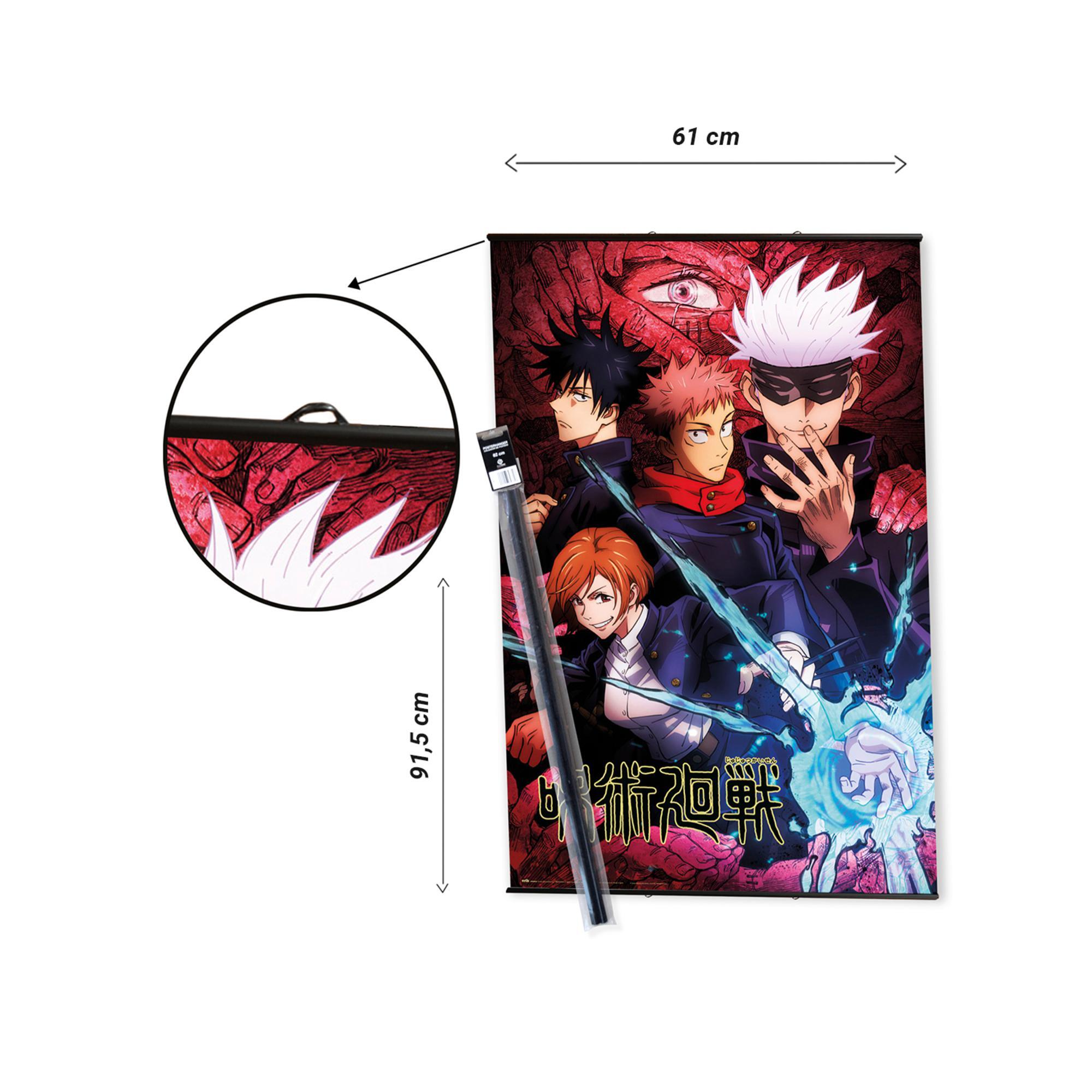 Póster con colgador Cine rectangular de 61 x 91.5 cm. Papel Jujutsu Kaisen multicolor - 2