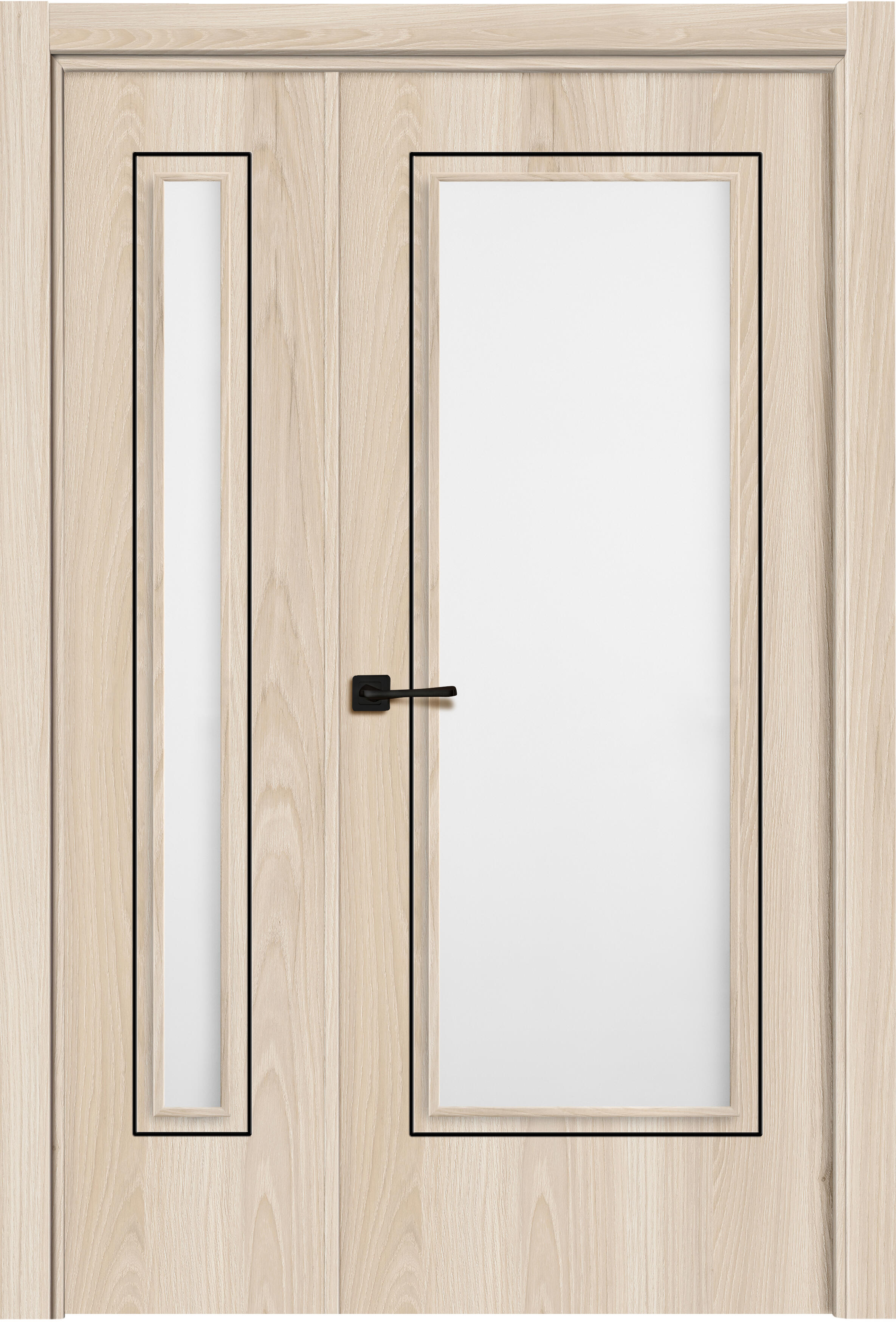 Puerta interior abatible tacoma crema line plus apertura dcha cristal 9x 115cm