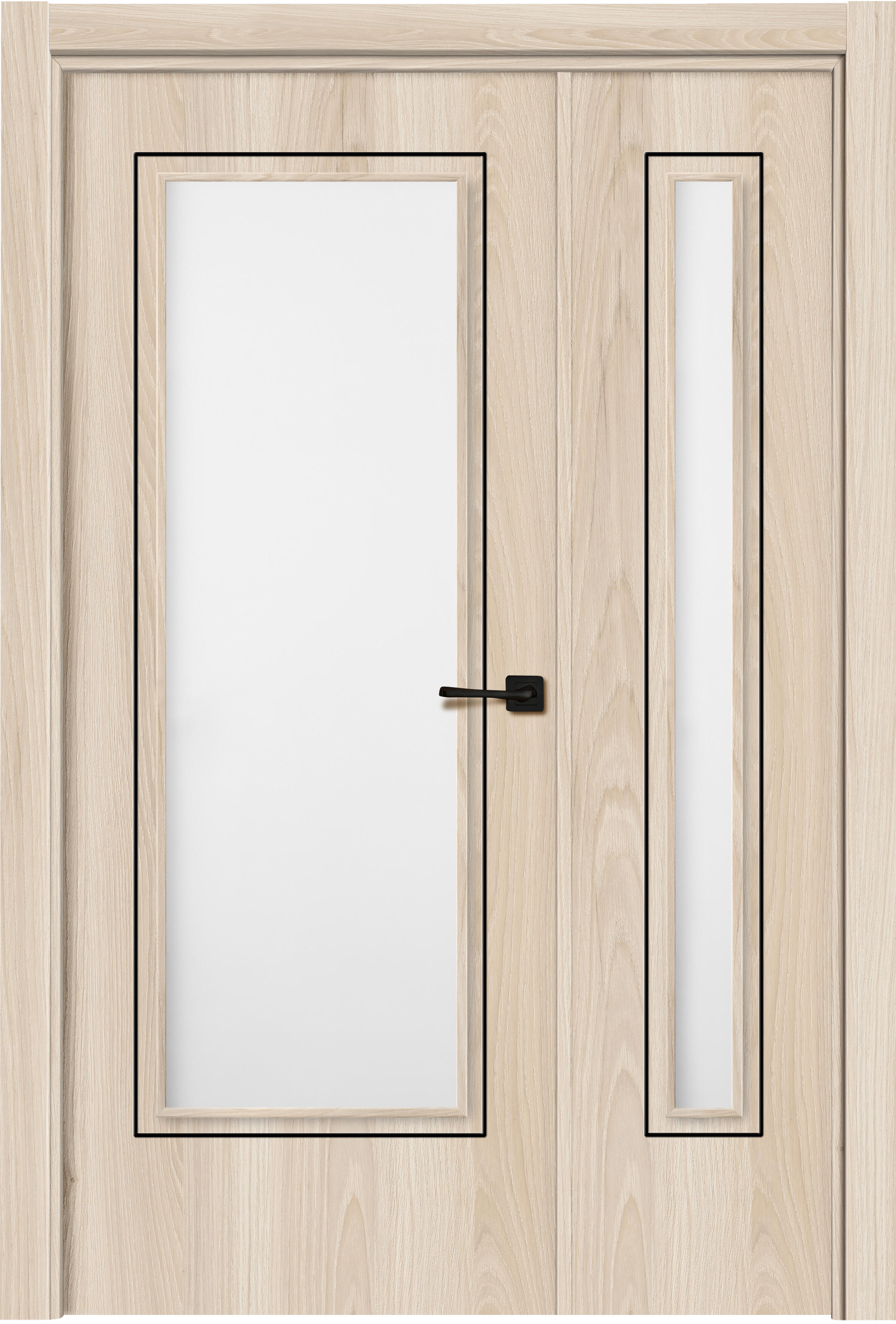 Puerta interior abatible tacoma crema line plus apertura izquierda cristal 105cm