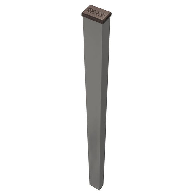 Poste rectangular de acero gris antracita MRT