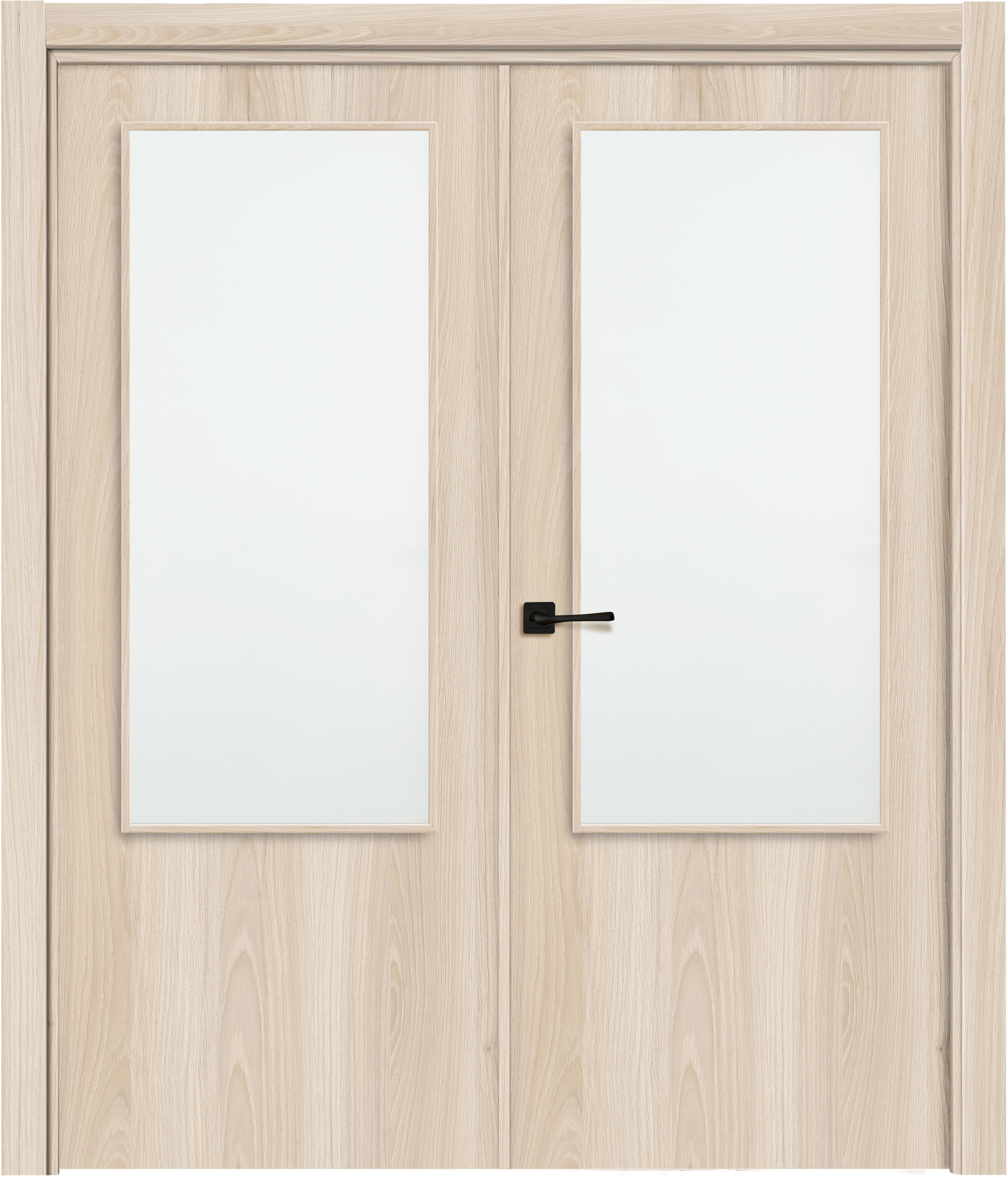Puerta interior abatible lisboa crema line plus apertura dcha con cristal 145cm