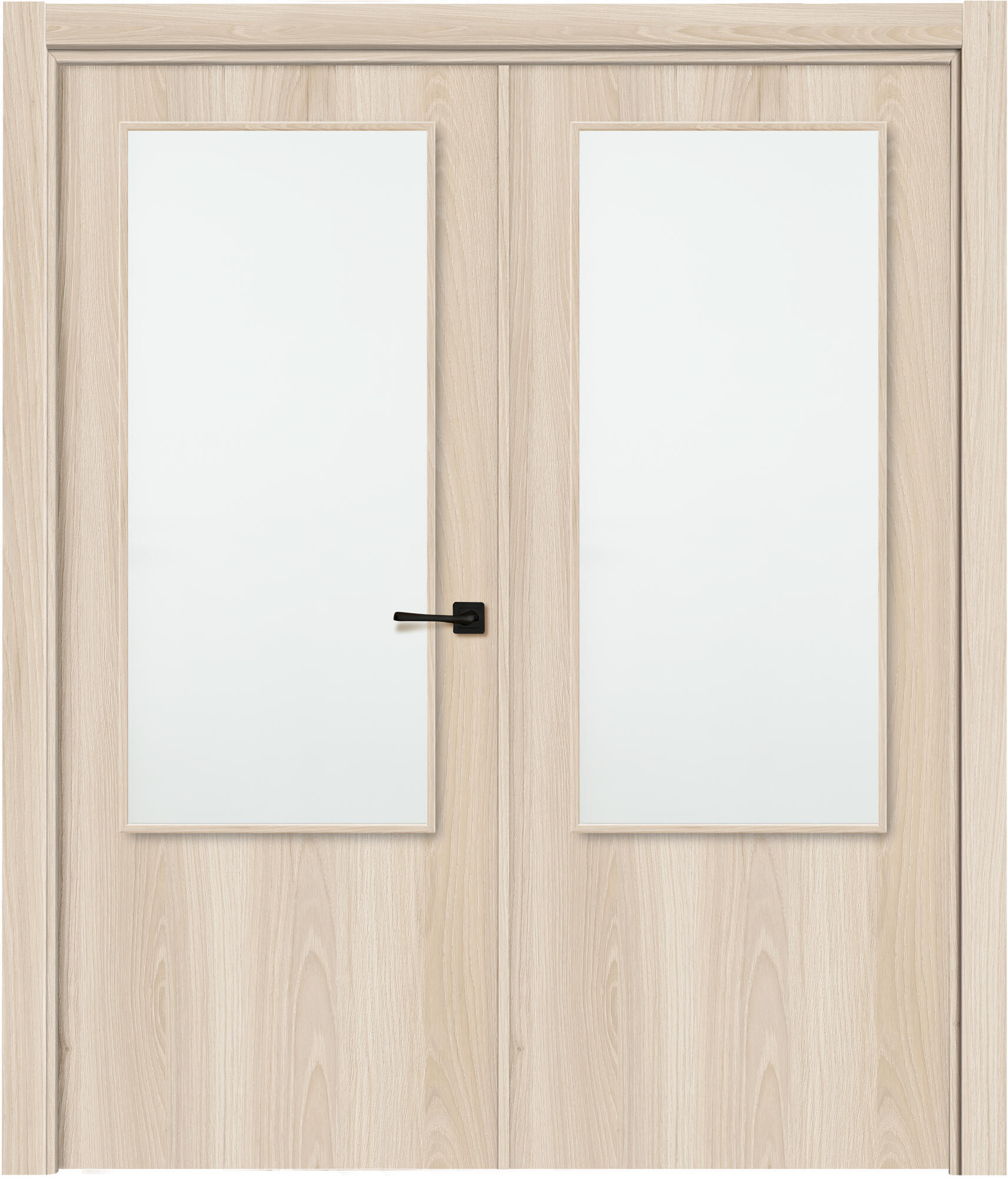 Puerta interior abatible lisboa crema line plus apertura izda cristal 7x2 72.5cm
