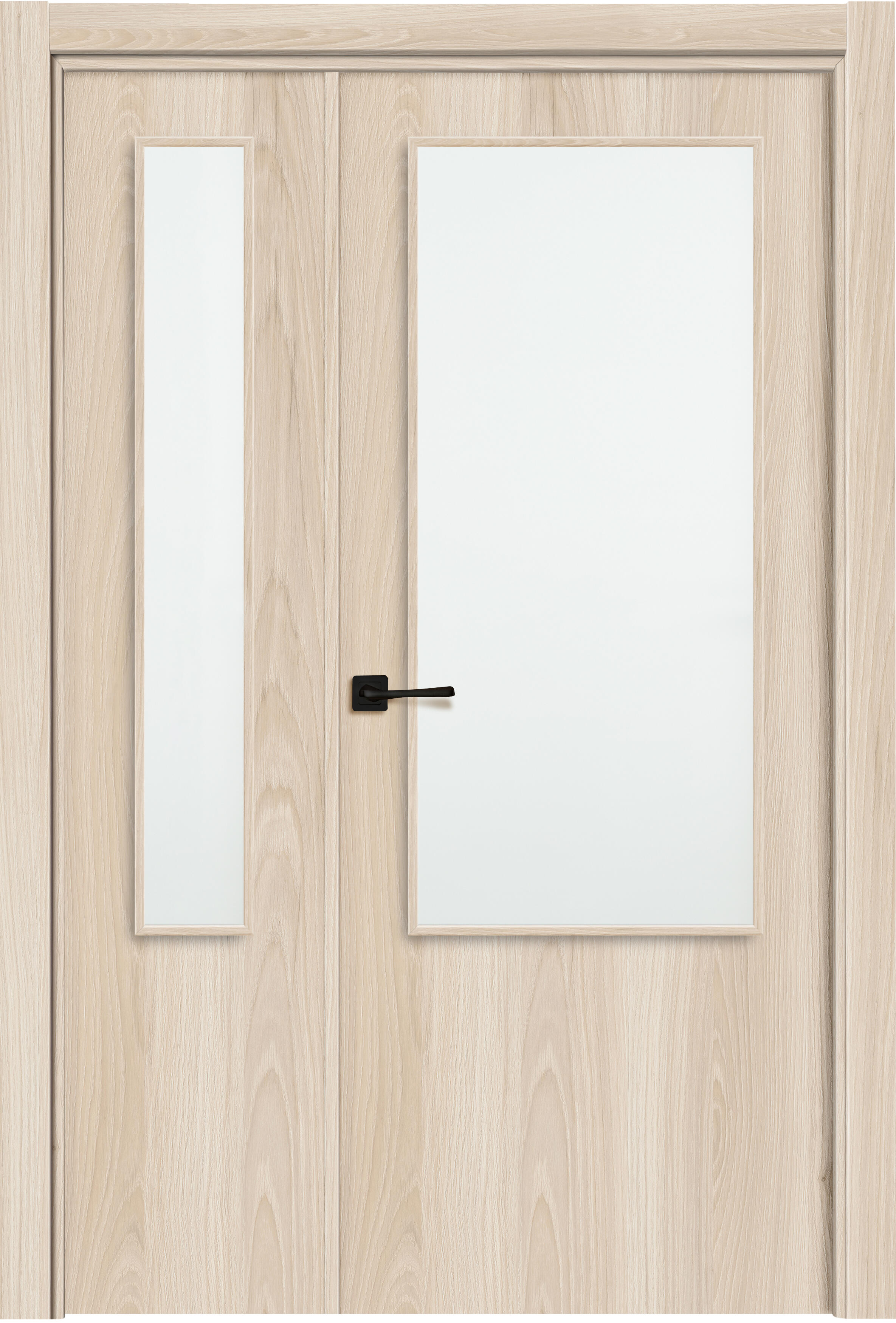 Puerta interior abatible lisboa crema line plus apertura dcha cristal 9x 125cm