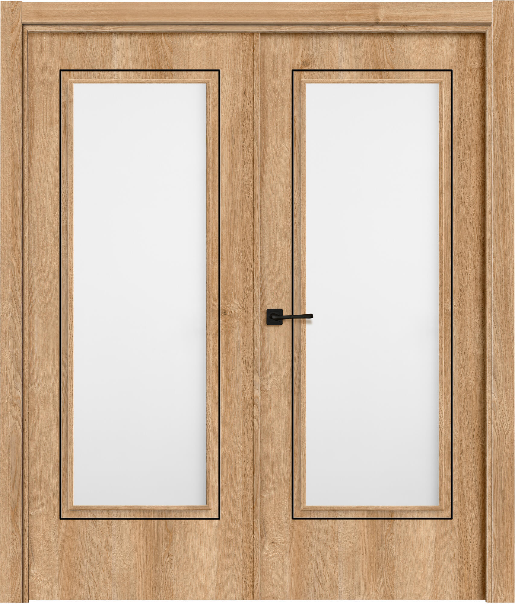 Puerta interior abatible tacoma roble line plus apertura dcha con cristal 145cm
