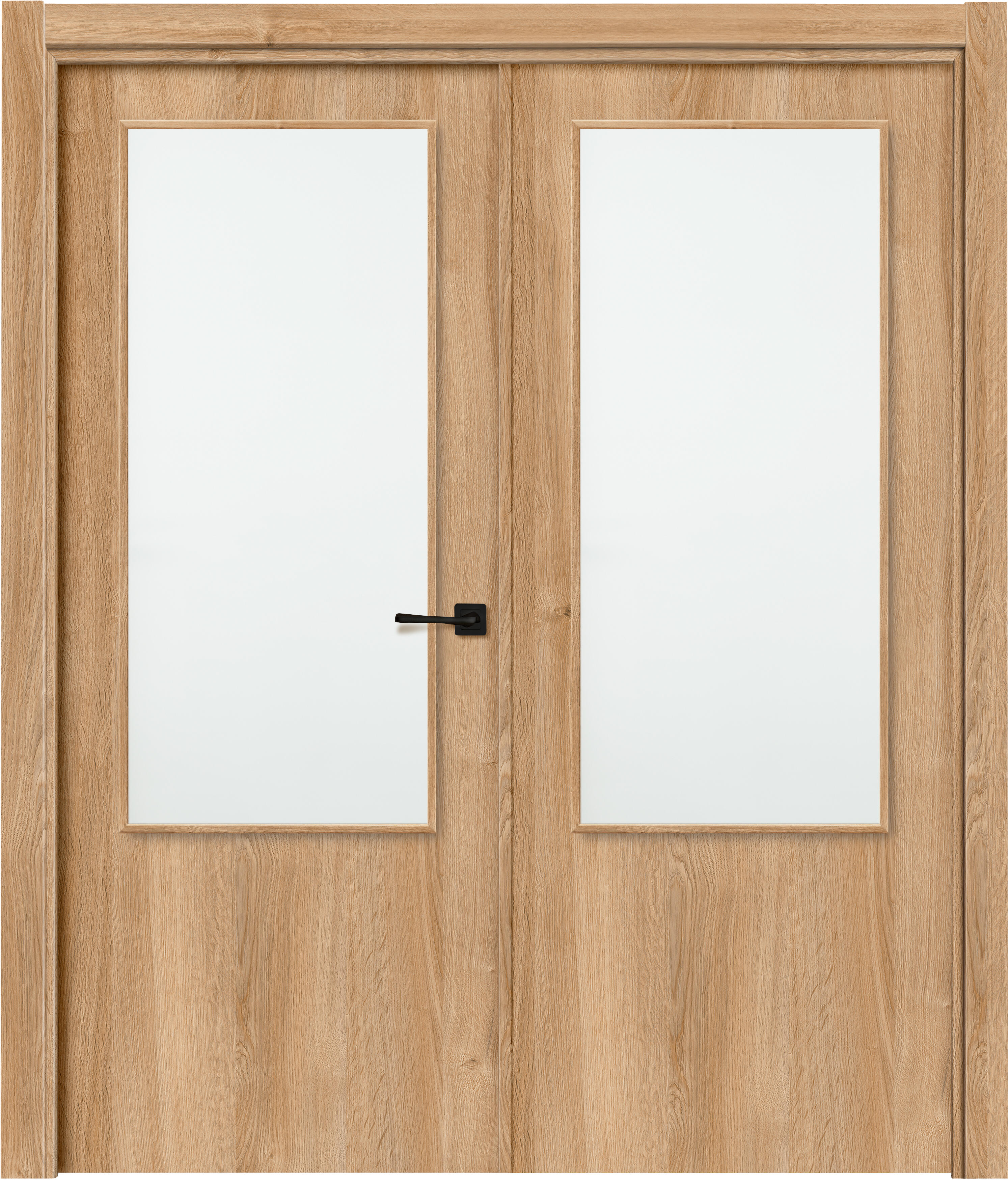Puerta interior abatible lisboa roble line plus apertura izda cristal 7x2 62.5cm