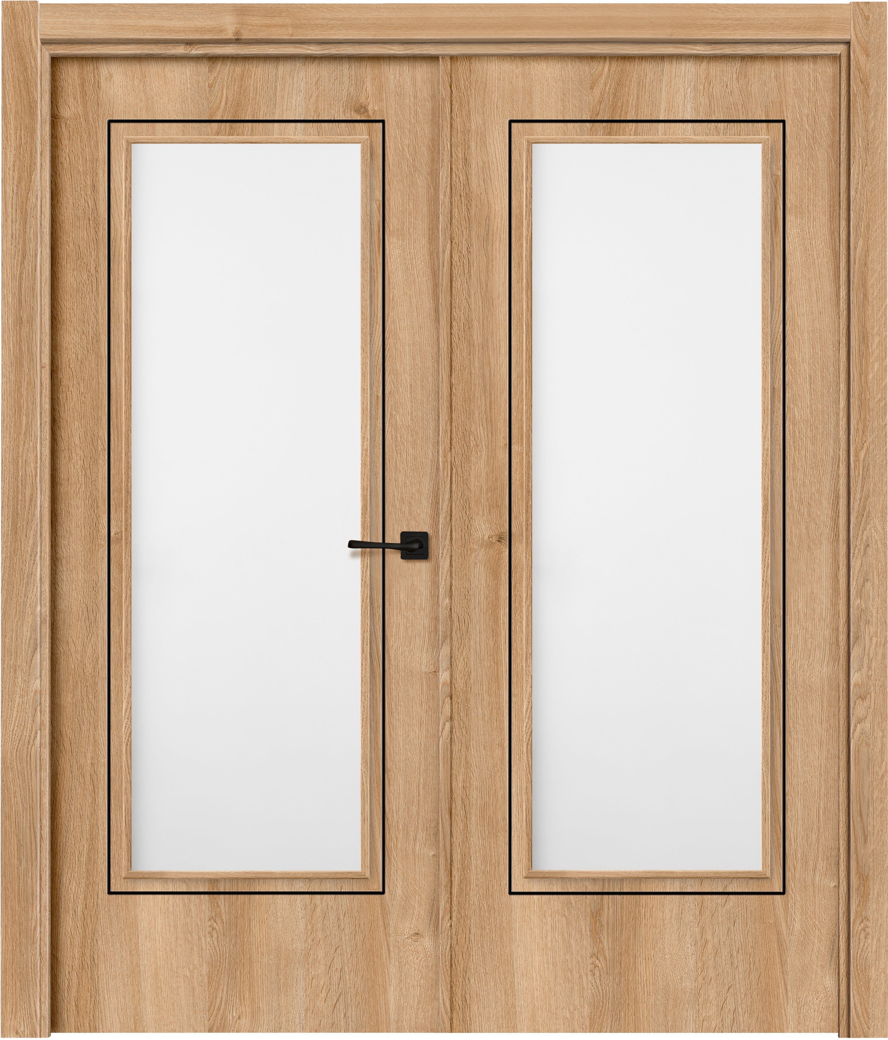 Puerta interior abatible tacoma roble line plus apertura izda con cristal 145cm