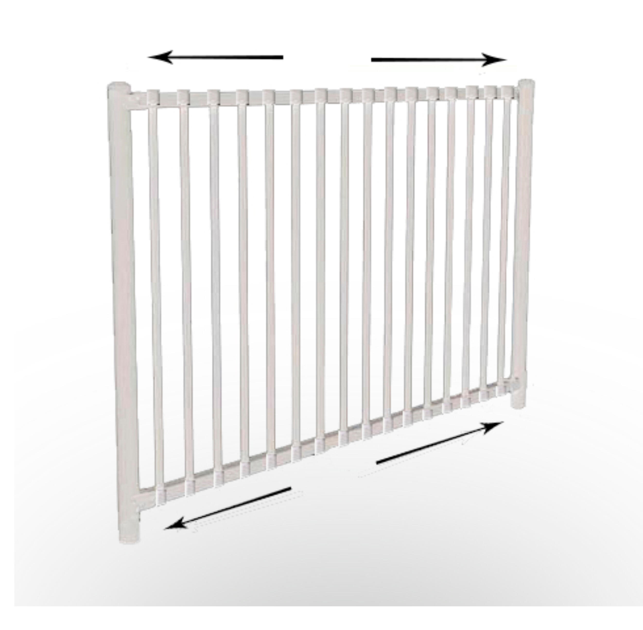 Valla de seguridad de acero blanco 110x55 cm