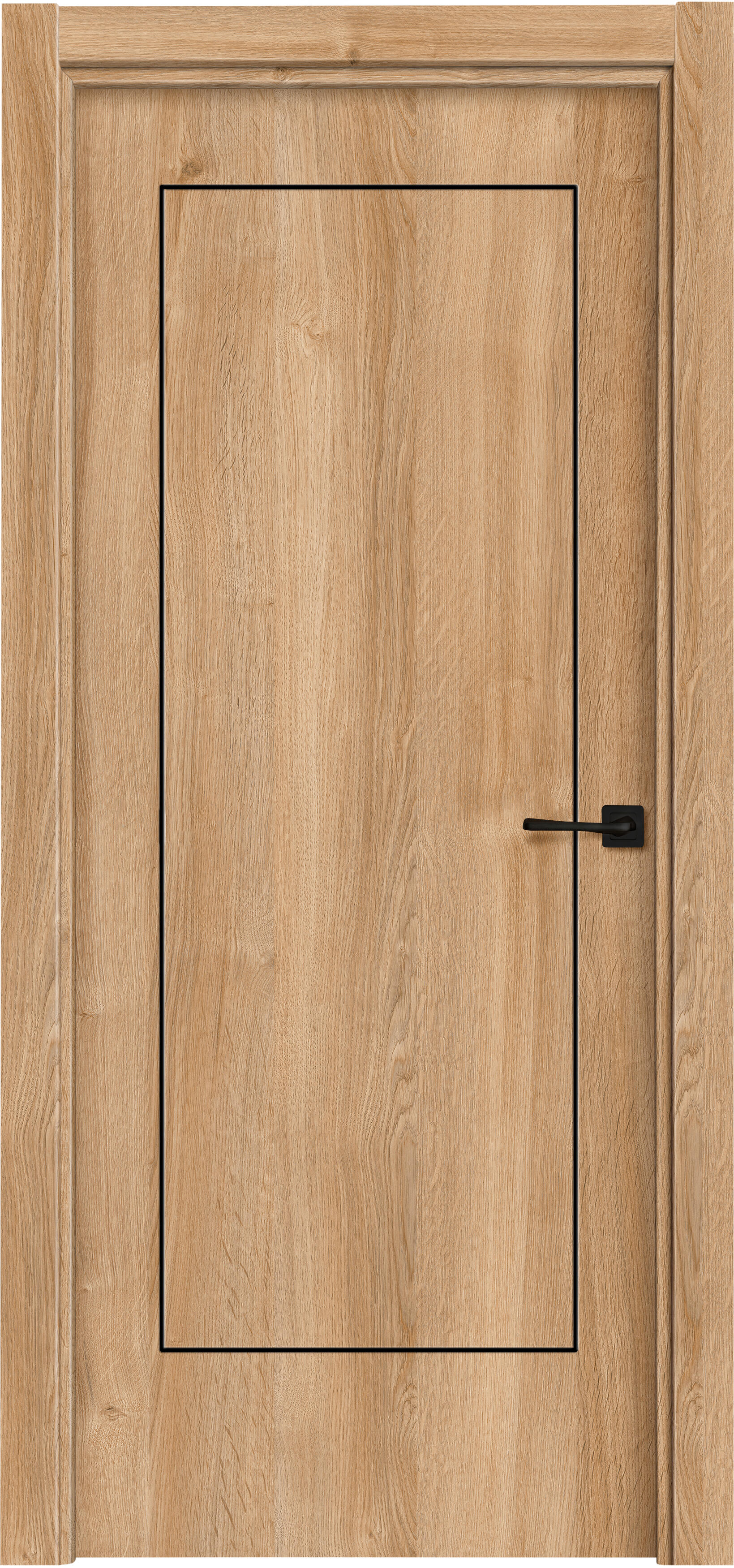 Puerta de interior abatible ciega estructura maciza acabado laminado serie line plus tacoma roble apertura izquierda cerco de 60 x 20 anchura 72.5 cm