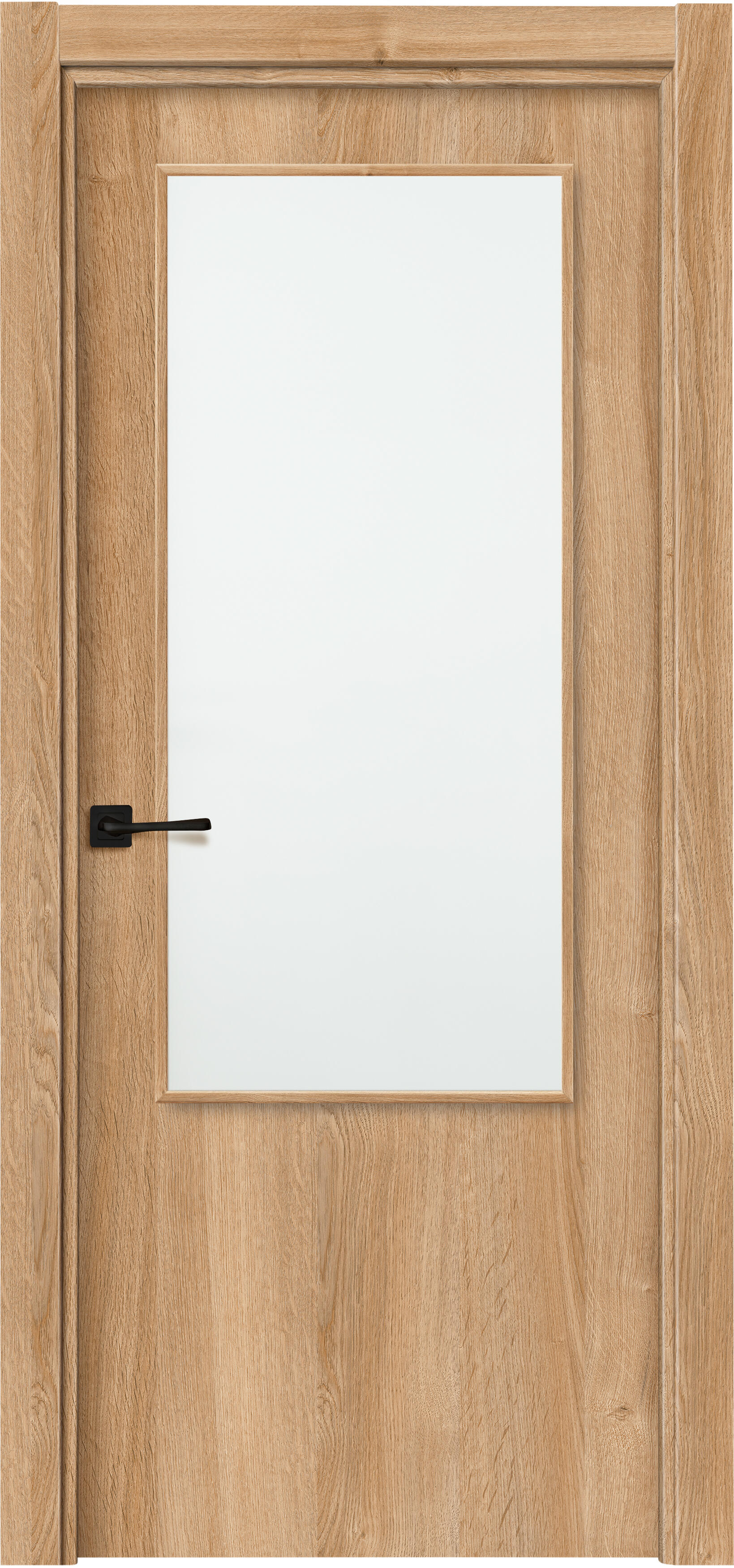 Puerta interior abatible lisboa roble line plus apertura dcha cristal 11x 92.5cm