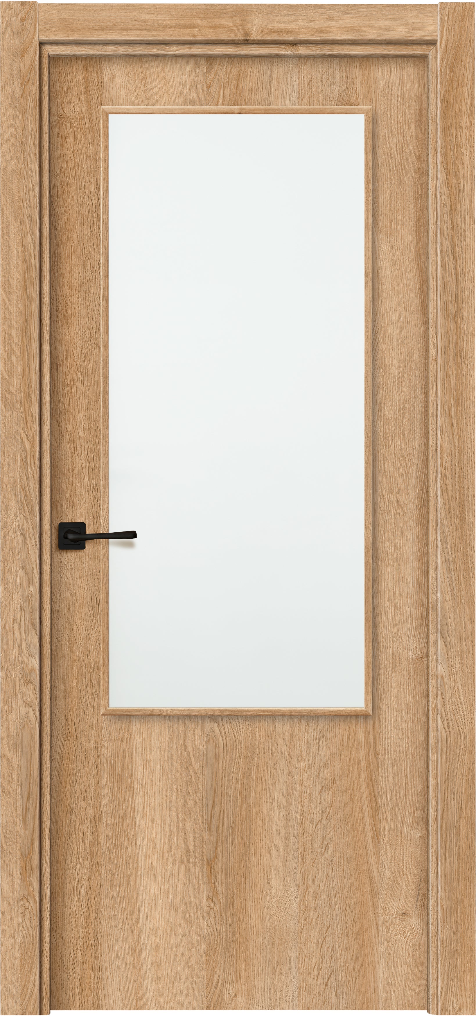 Puerta interior abatible lisboa roble line plus apertura dcha cristal 9x 92.5cm