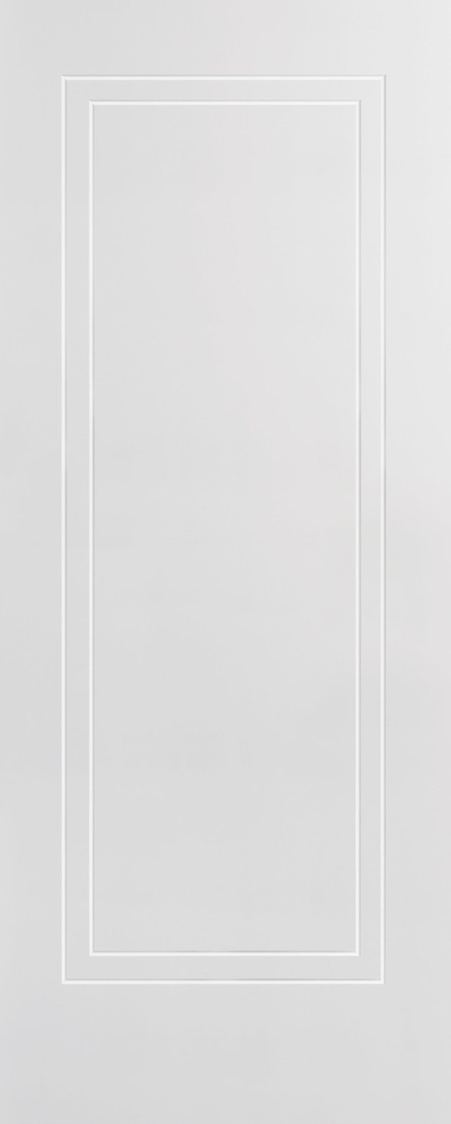 Puerta de interior corredera ciega estructura maciza serie Line Miramar blanco acabado lacado  anchura 72,5cm