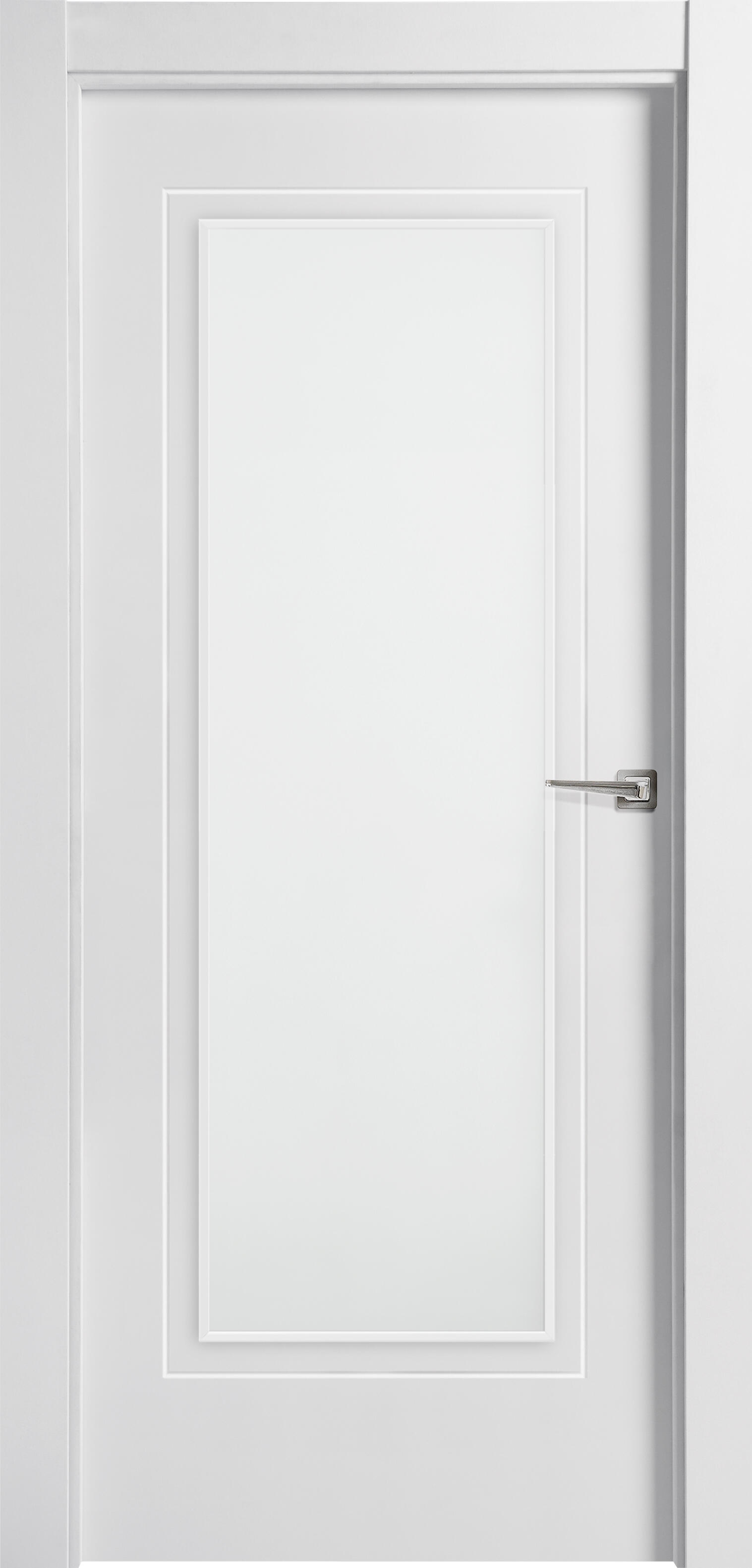 Puerta de interior abatible vidriera con cristal incluido maciza acabado lacado line miramar blanco apertura izquierda cerco de 7x3 anchura 72.5 cm