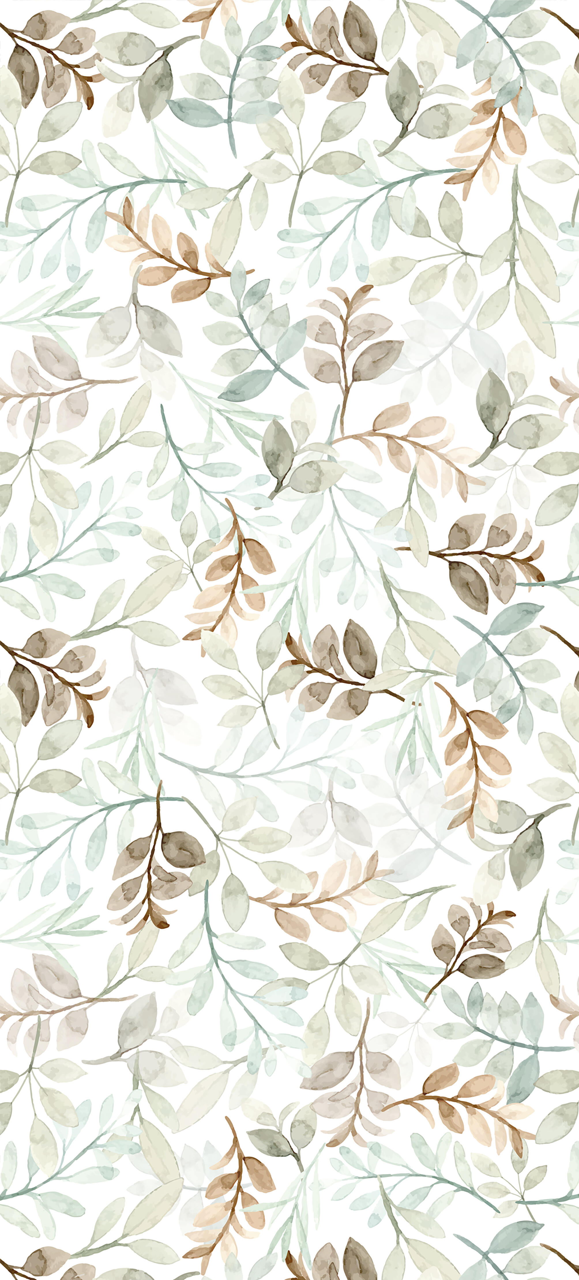 Papel pintado PVC adhesivo Botánico, plantas o floral Branches verde, blanco, marrón  LHD 65cmx2.8m superlavable. Apto para cocinas o baños - 3