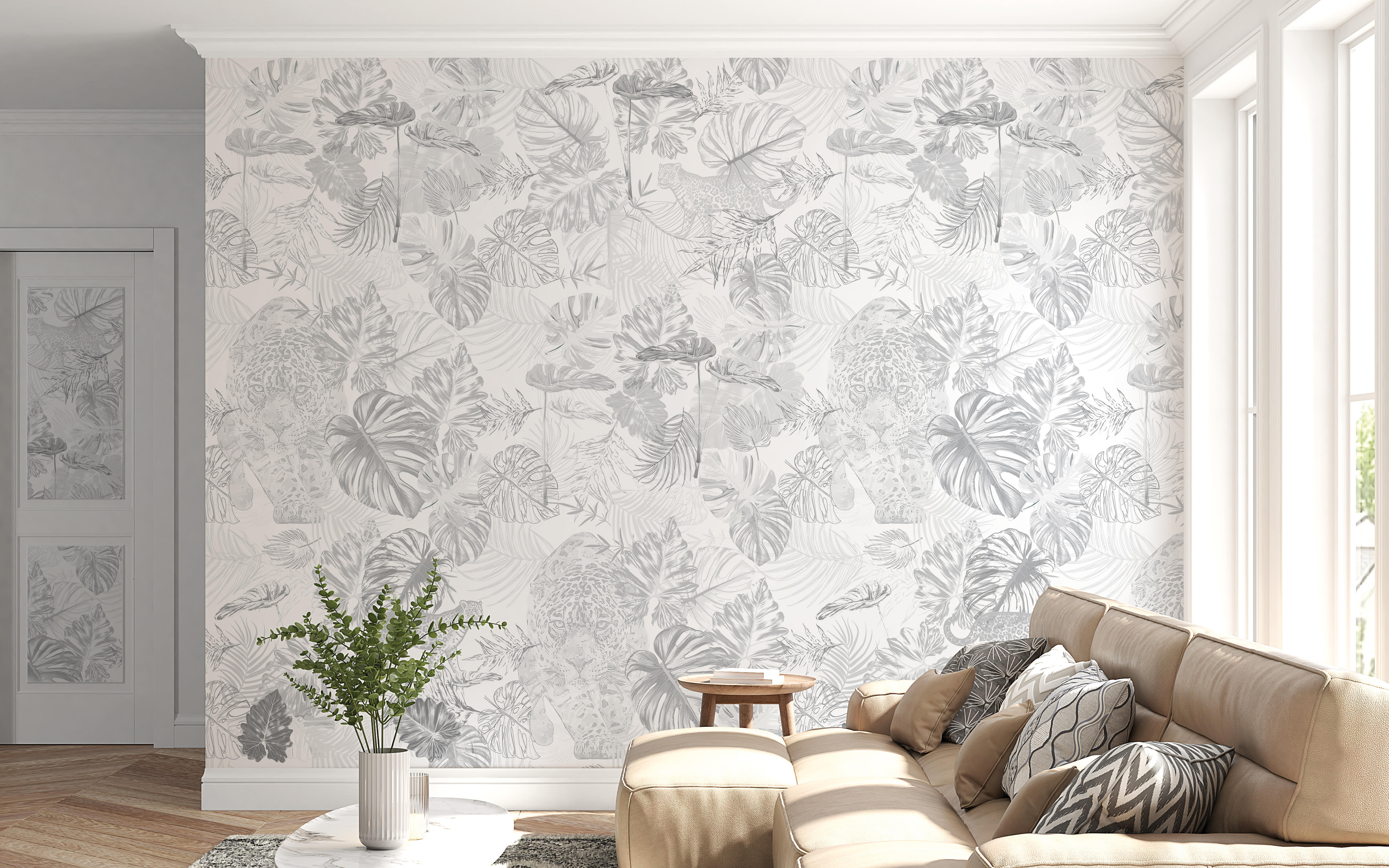 Revestimiento adhesivo mural  gris  Jaguar de 0.9 x 2.8m - 6