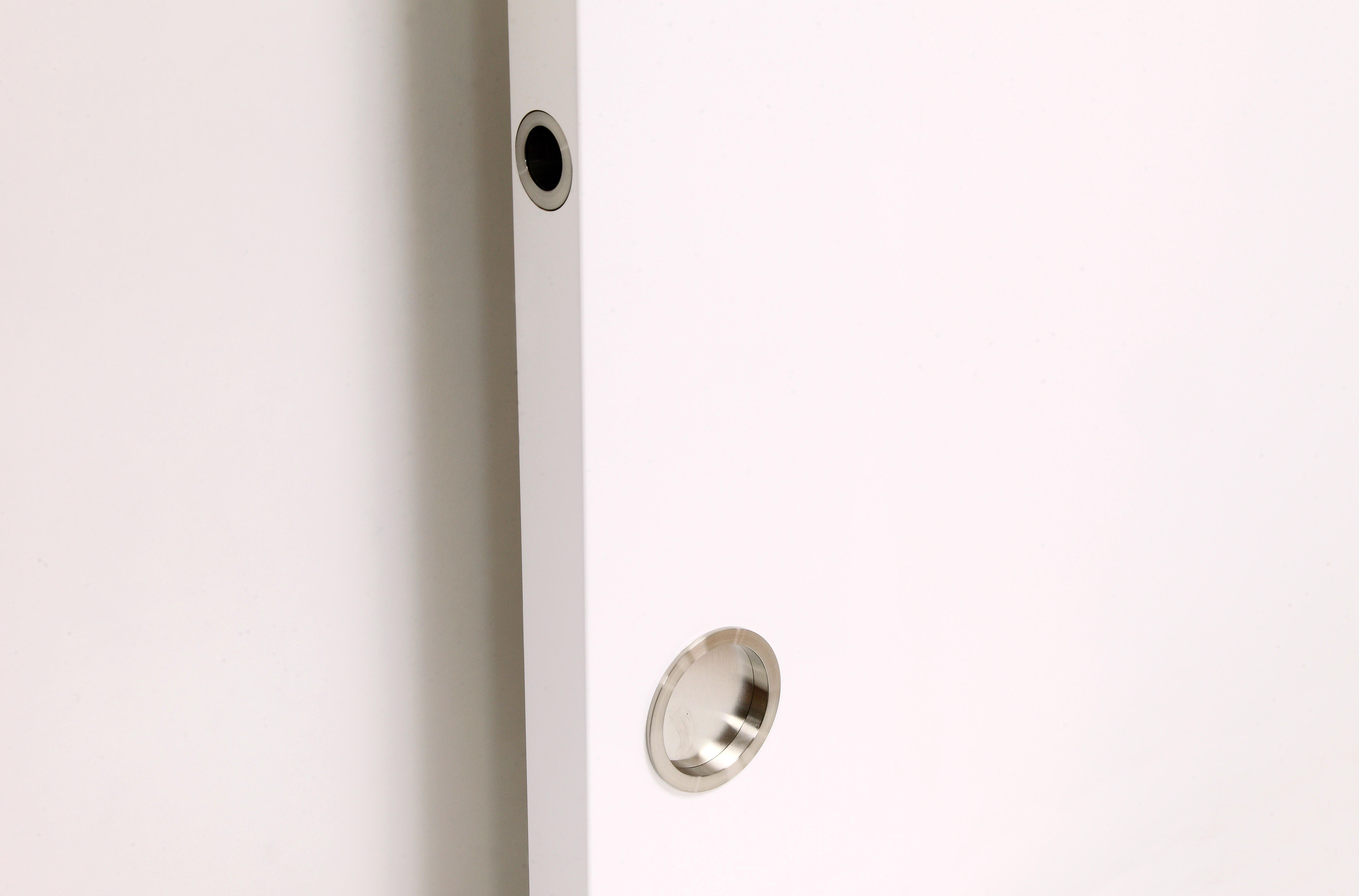Puerta de interior corredera ciega maciza lacada Line Denver Gold con uñero anchura 72,5cm - 4