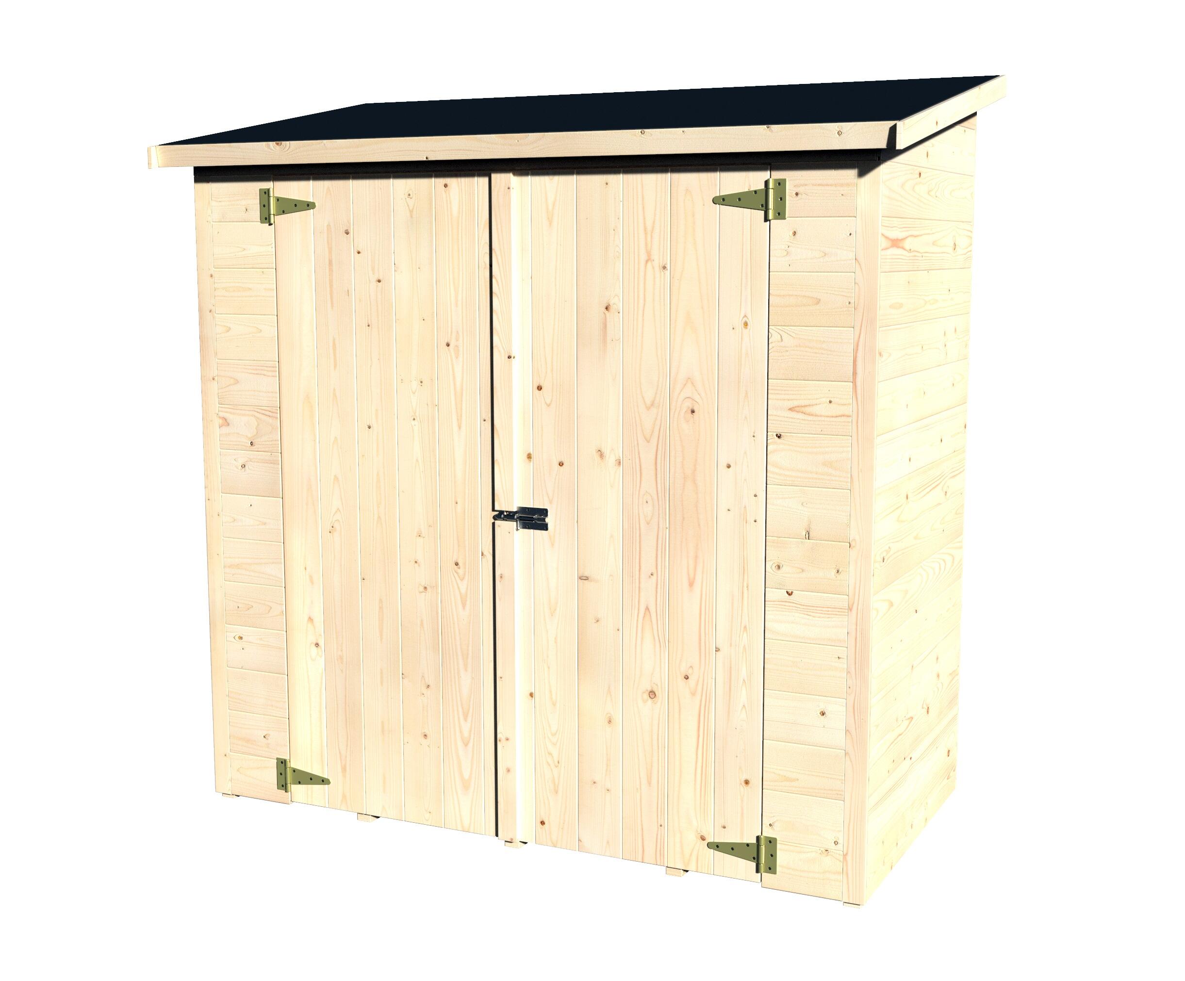Caseta de madera Albecove de 182x178x91 cm y 1.66 m2 con 12 mm espesor y doble puerta abatible DECOR ET JARDIN - 2
