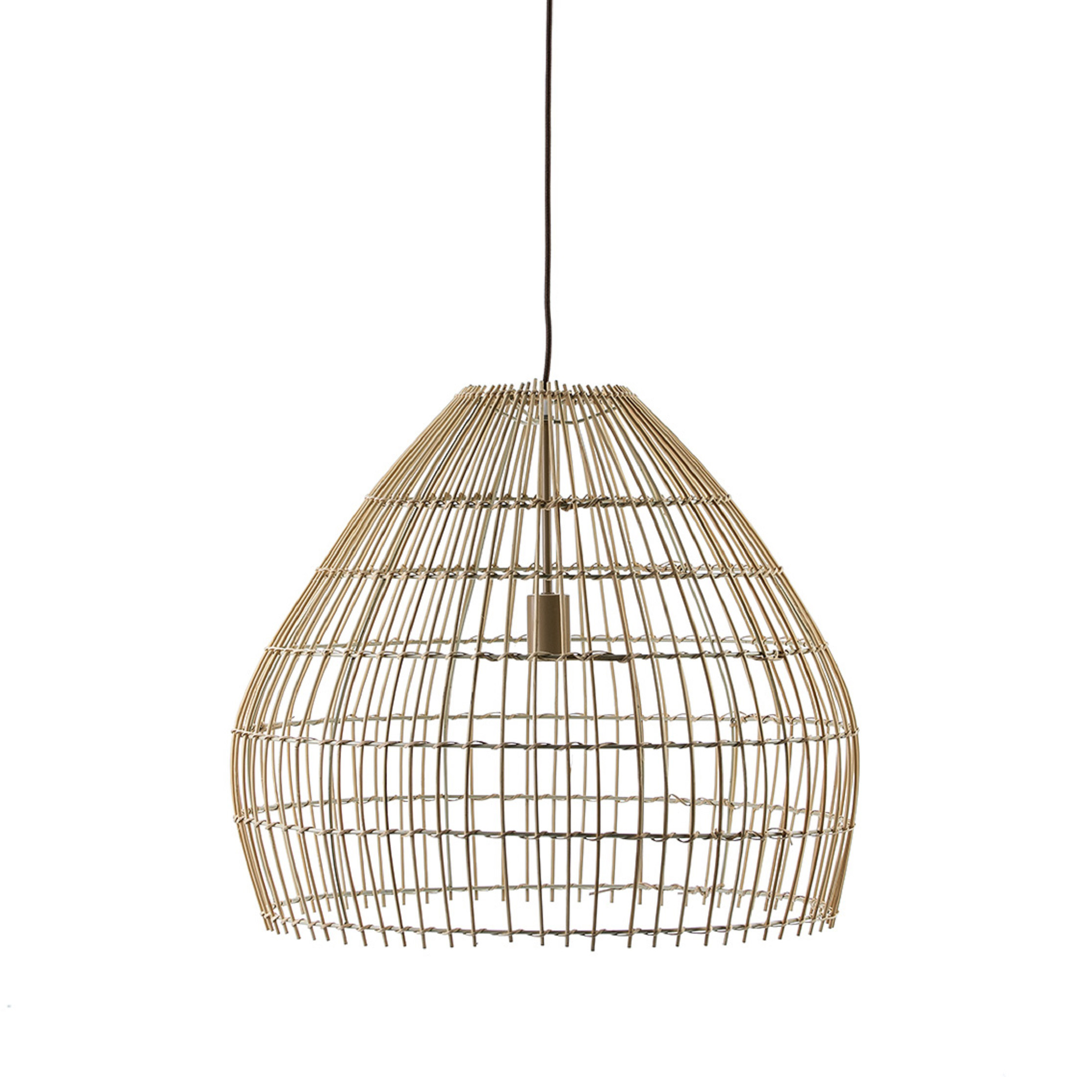Lámpara de techo kea 1 luz e27 mimbre natural 60 cm