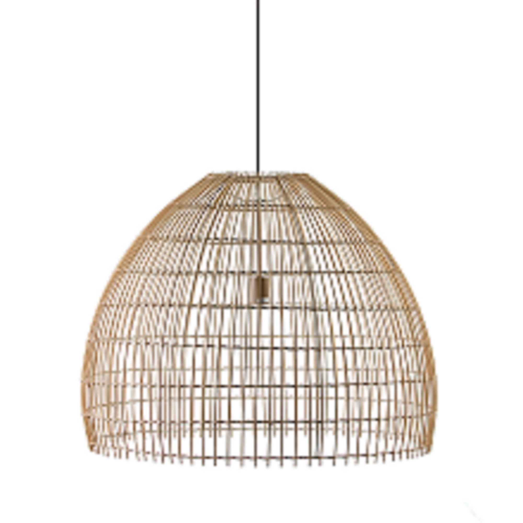Lámpara de techo síros 1 luz e27 mimbre natural 80 cm