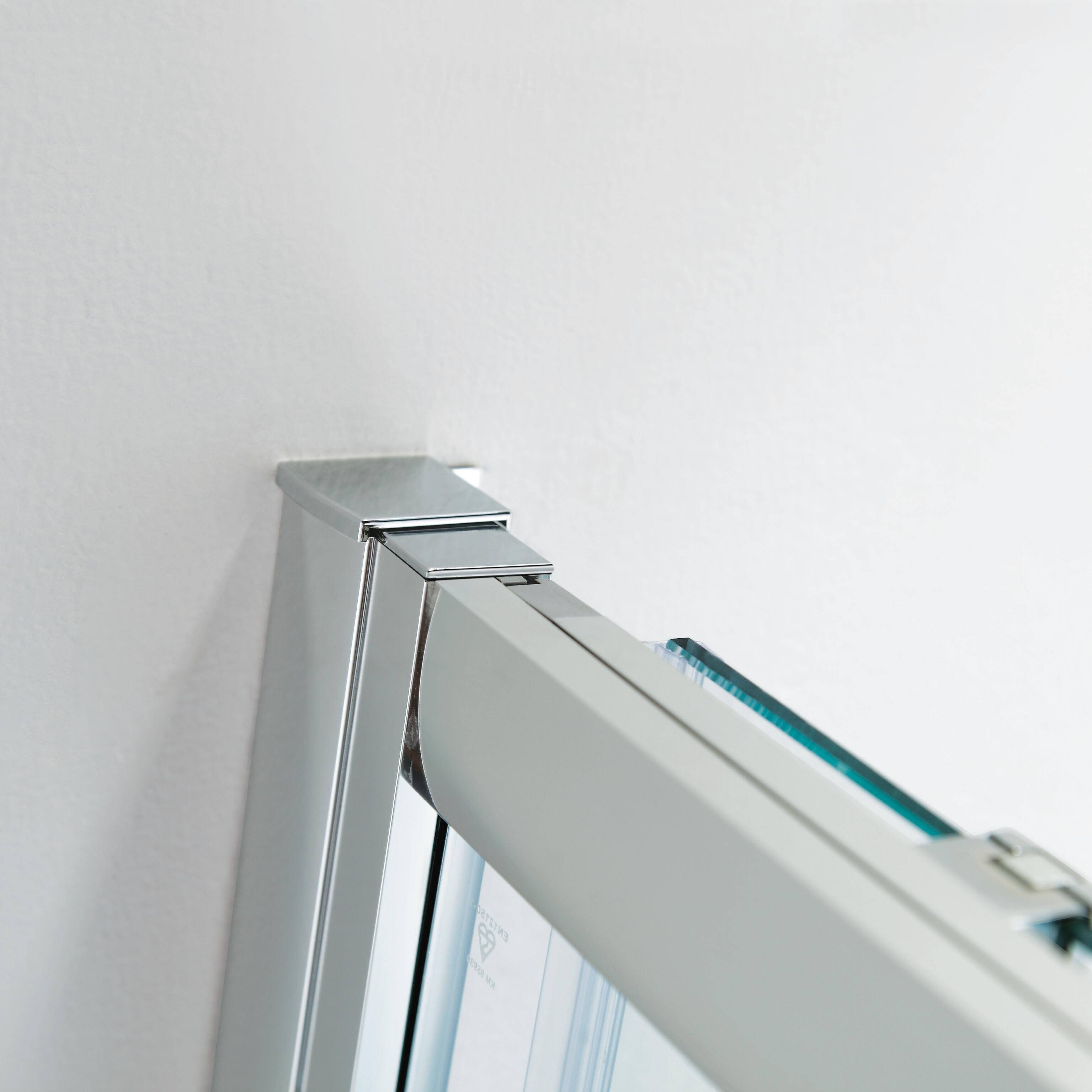 Porta doccia pieghevole L 63-70 cm x H 195 cm per nicchia in vetro trasparente SP. 6 mm, profilo lucido cromo, serie Slimline - 3