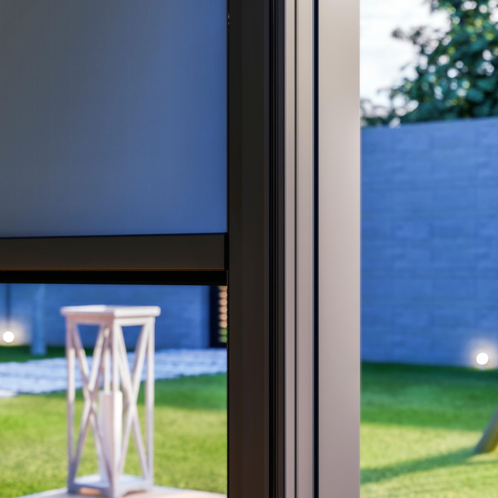 Toldo vertical Zip Roma de poliéster blanco 400 x 250 cm para pérgola bioclimática Génova - 3