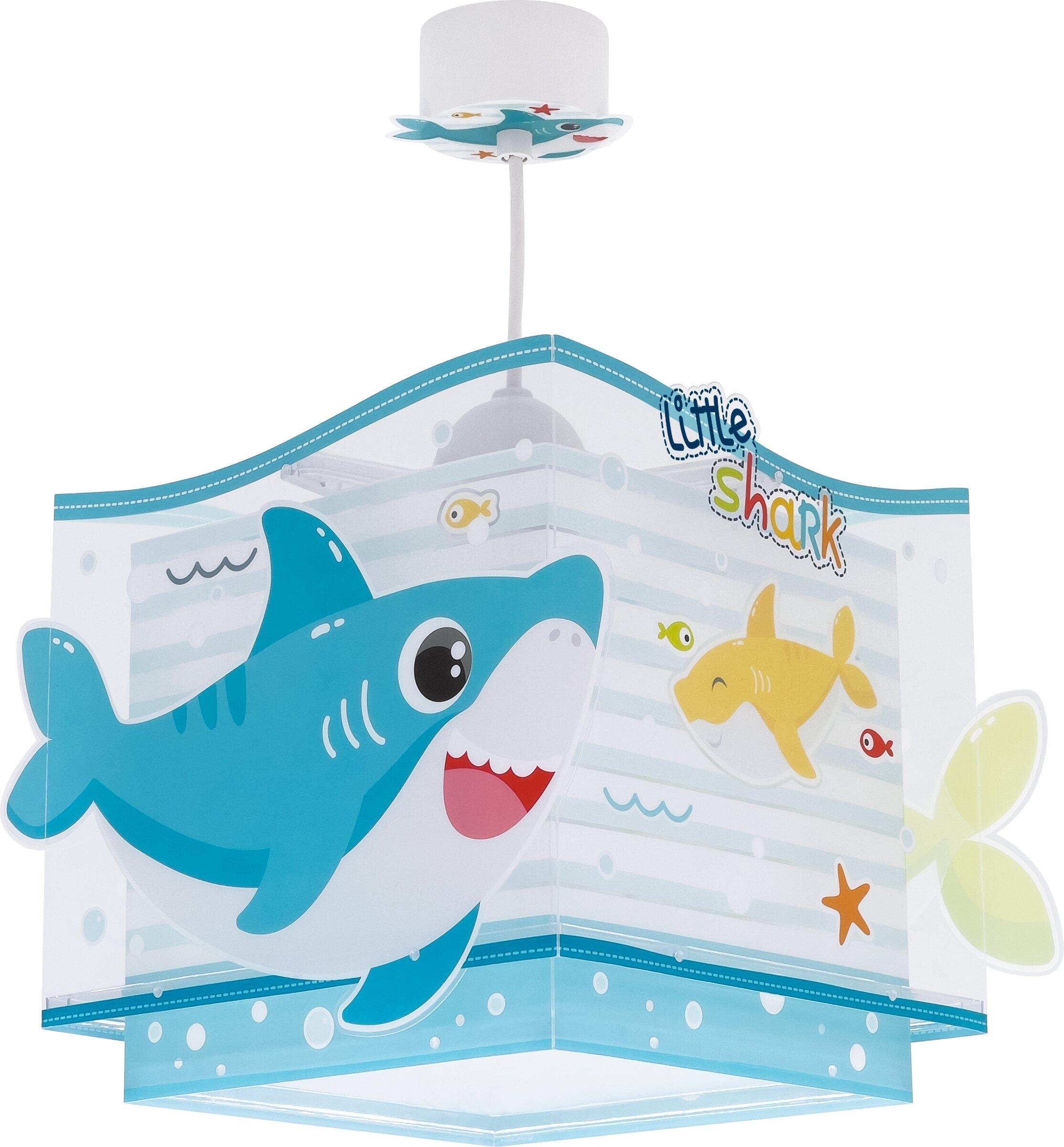 Lámpara de techo little shark azul 1 luz e27