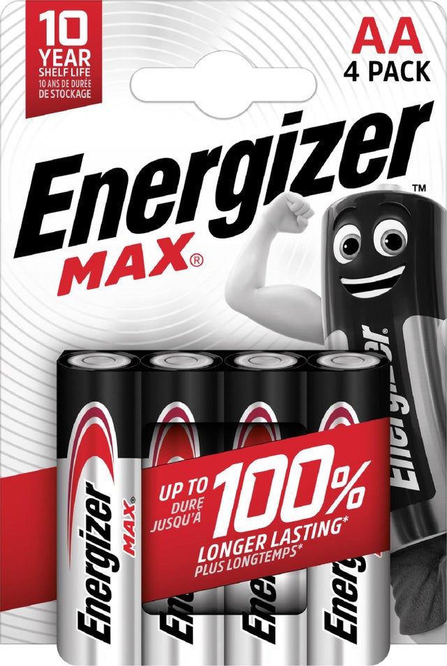4 pilas alcalinas LR06 energizer Maxpowerseal