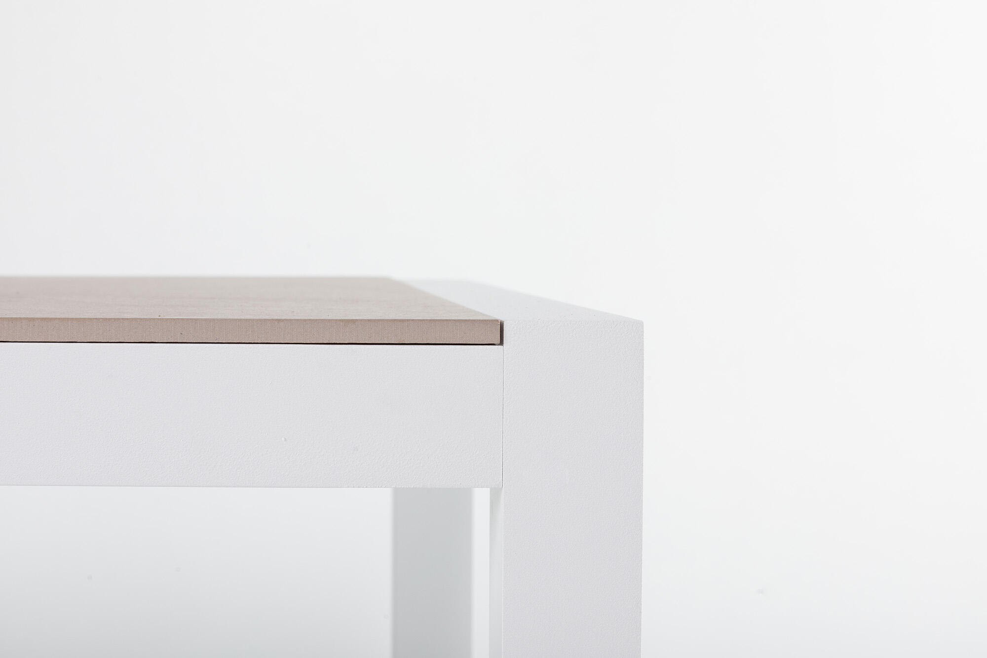 Mesa de aluminio y cerámica Luca blanco Taupe de 90x74x192 cm - 13