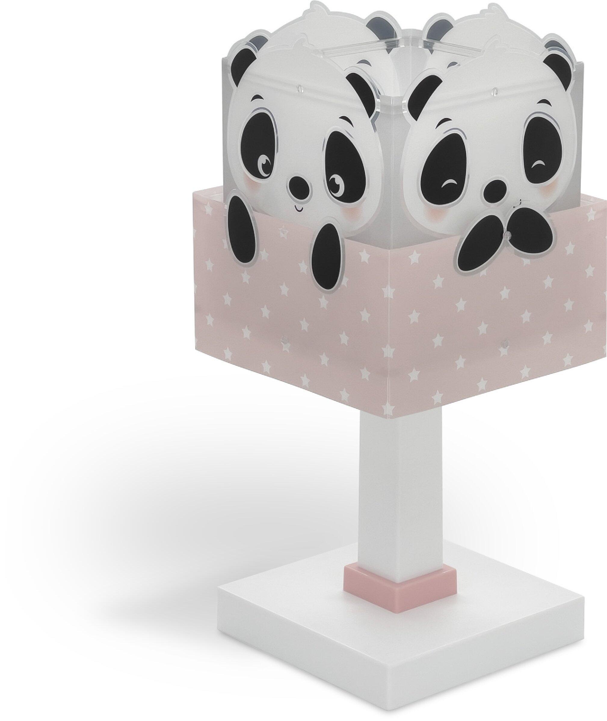Lámpara de mesa panda rosa e14