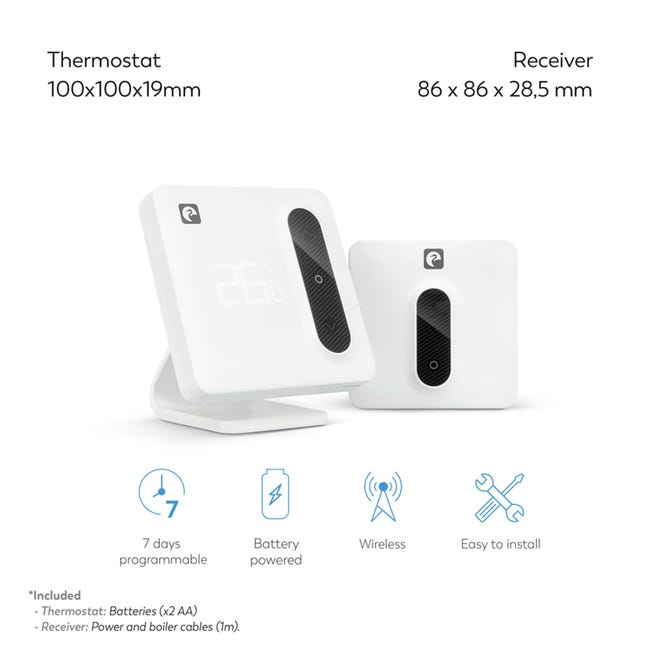 Termostato inteligente Garza Aspen con Wifi Leroy Merlin