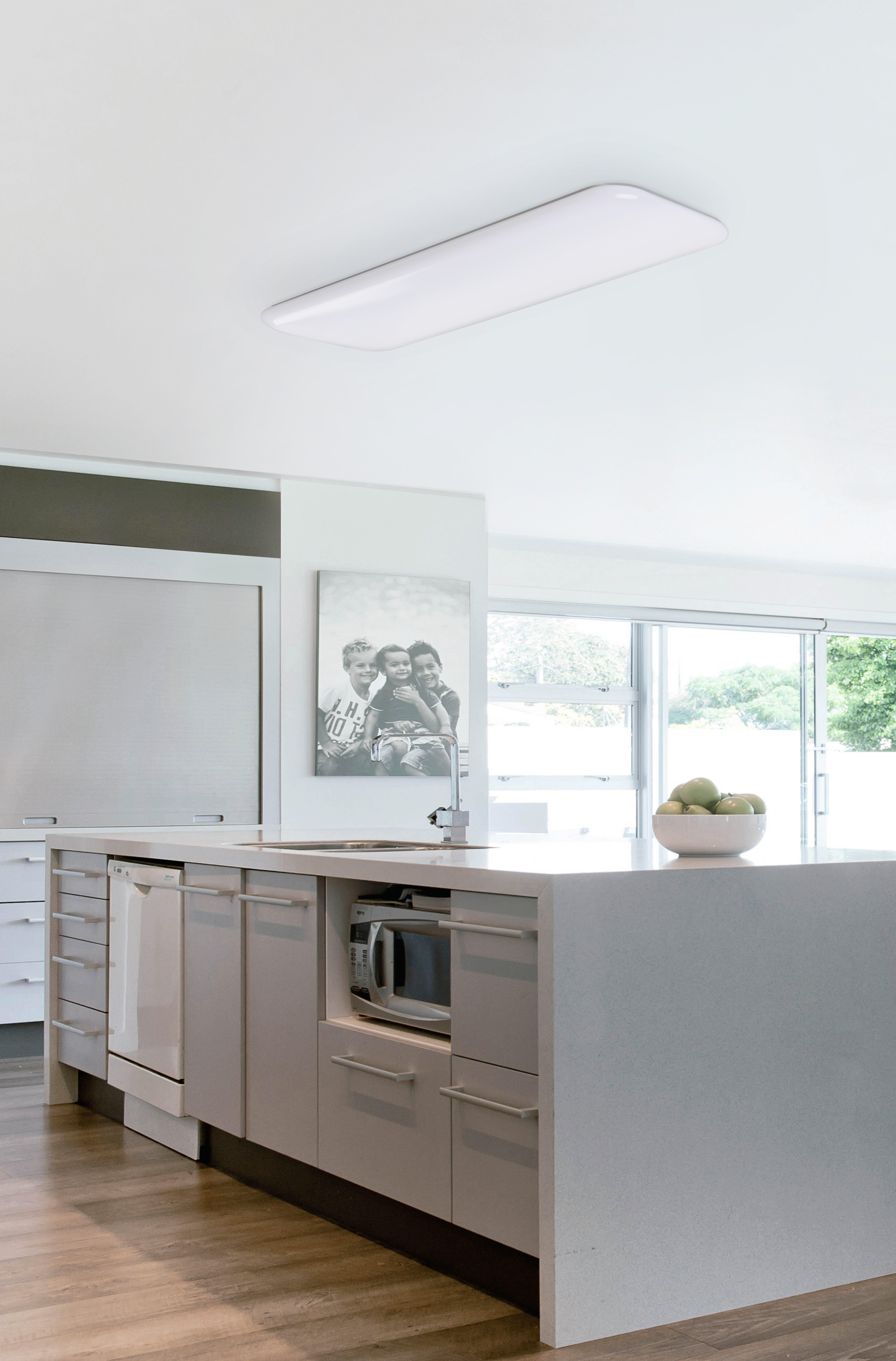 Plafonnier de garage Led L.120 cm plastique blanc LUCECO - 3